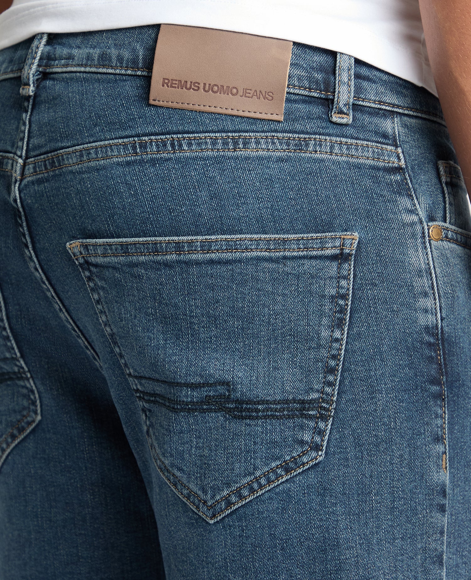 Roman Modern Straight Fit Cotton-Stretch Jean - Image 4