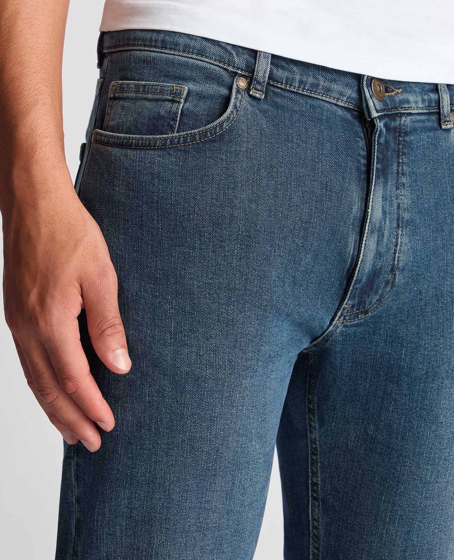 Roman Modern Straight Fit Cotton-Stretch Jean - Image 5