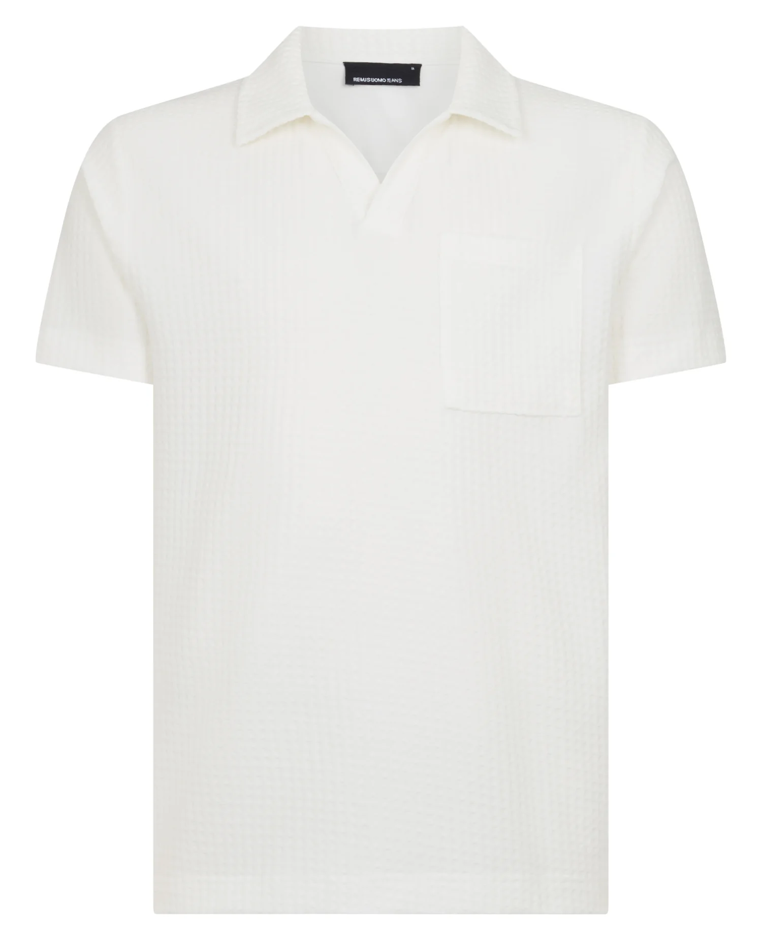 Open Collar Terry Polo Shirt - Image 7