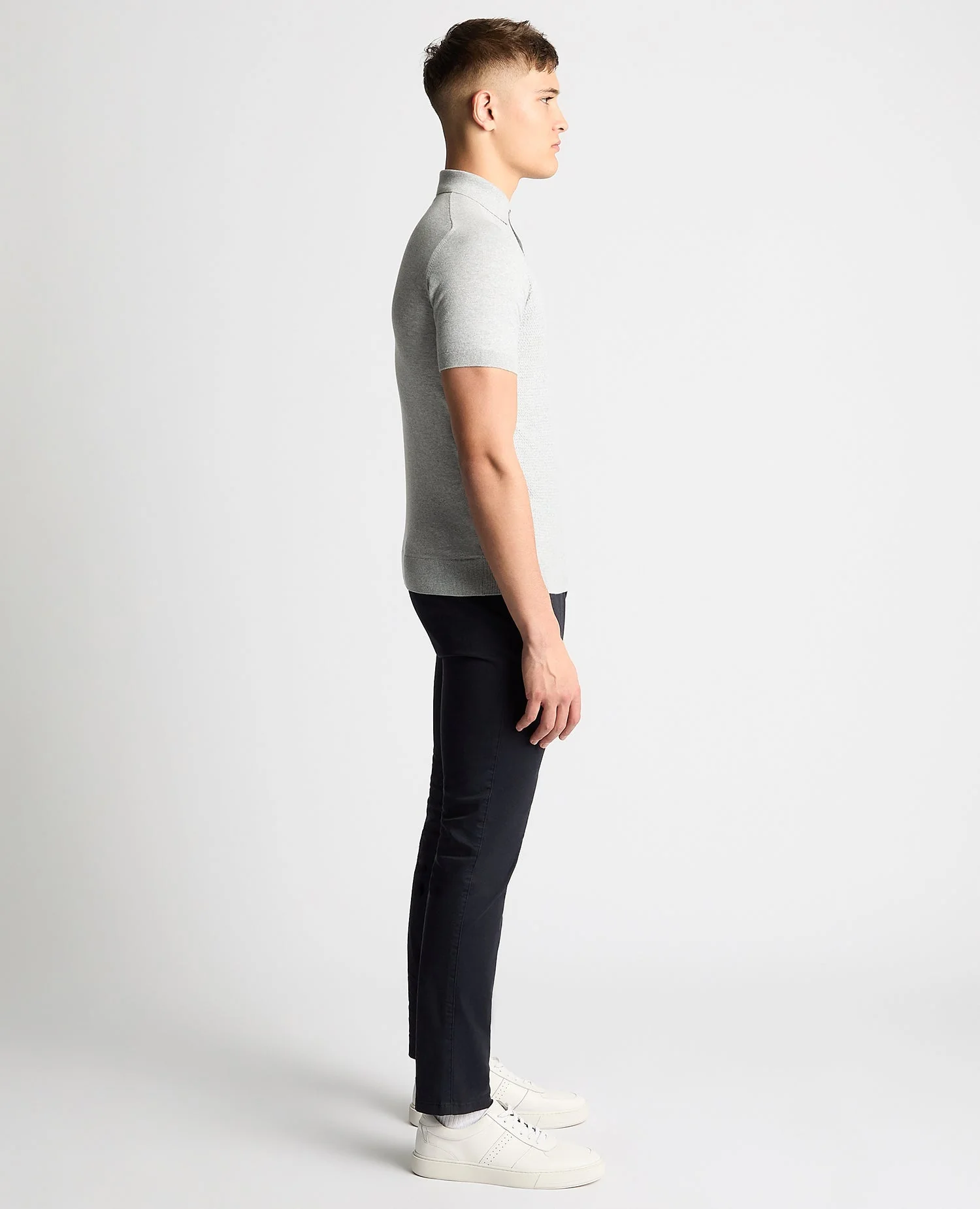 Knitted Cotton Short-Sleeve Polo Shirt - Image 4