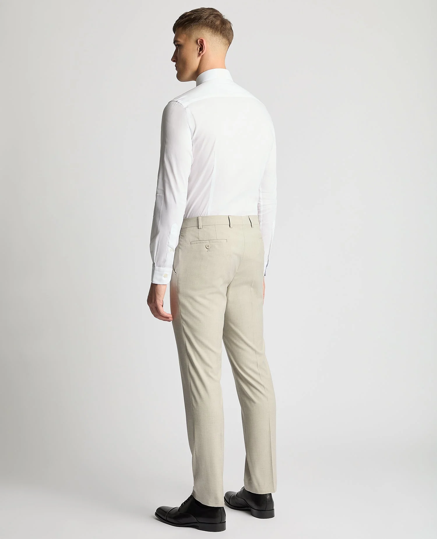 Tapered Fit Stretch Formal Trousers - Image 3