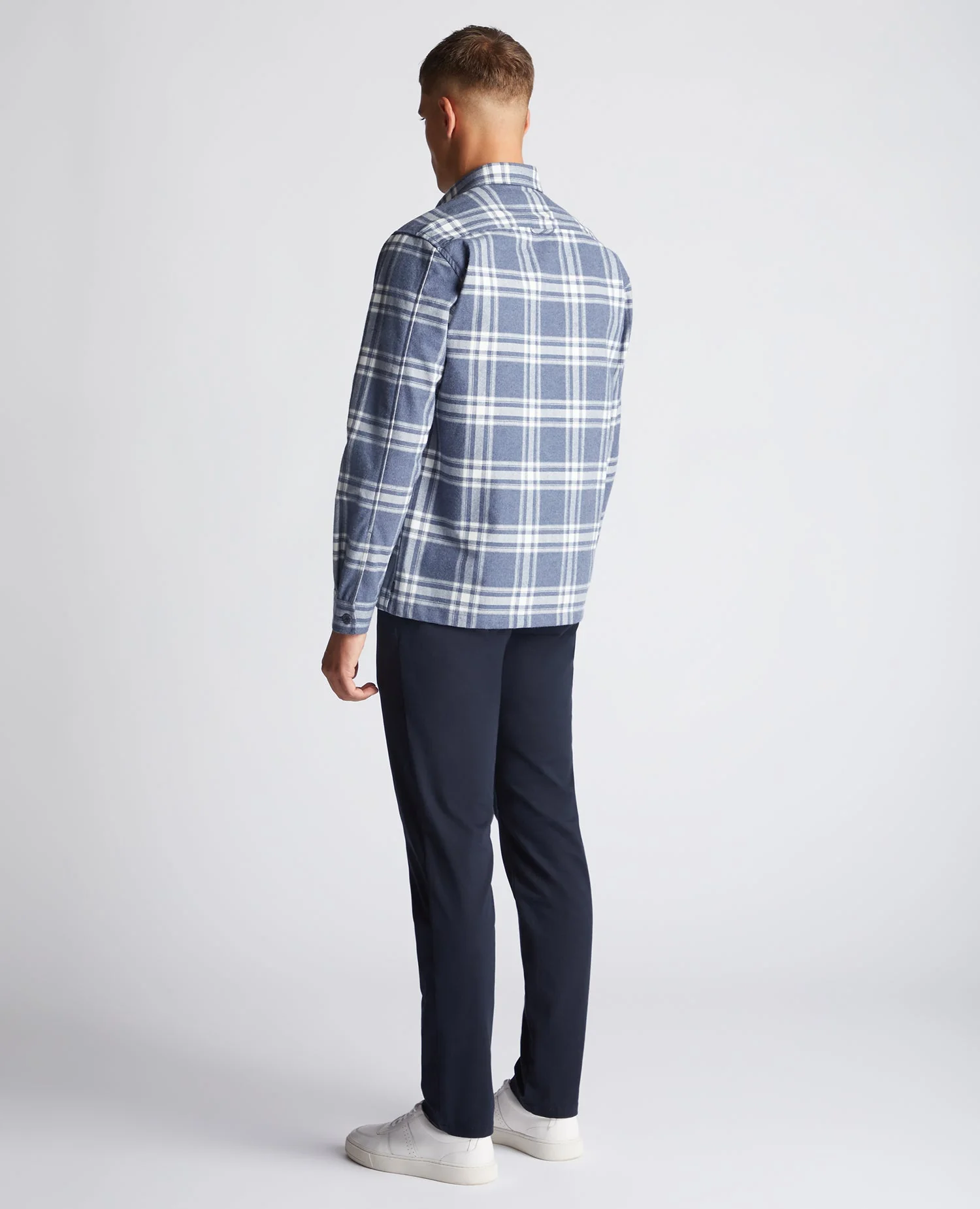 Regular Fit Checked Heavyweight Cotton Overshirt - Image 3