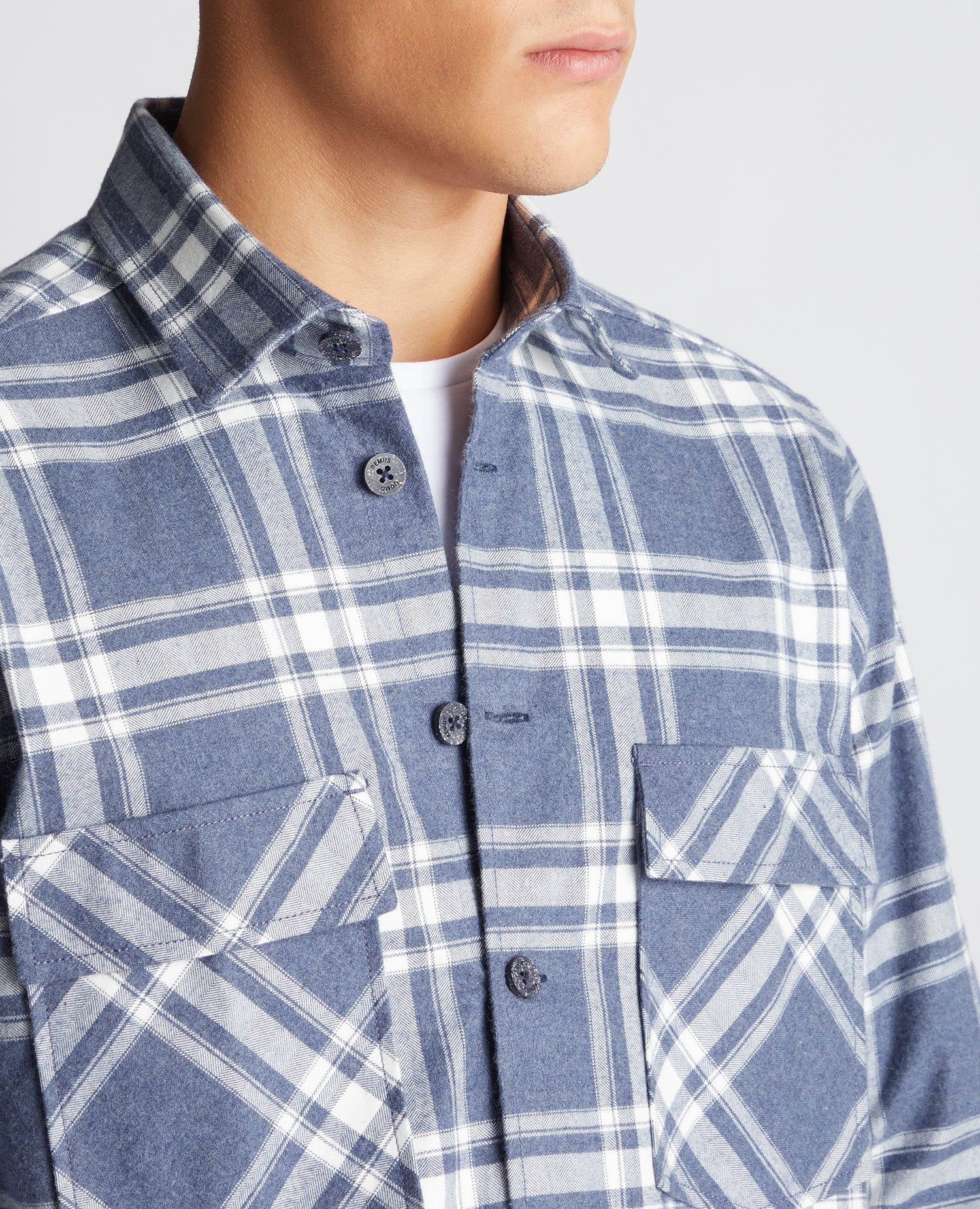 Regular Fit Checked Heavyweight Cotton Overshirt - Image 5