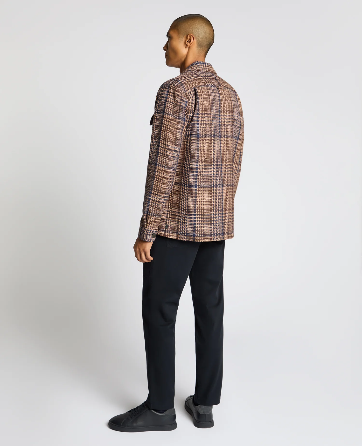 Regular Fit Houndstooth Shacket - Image 3