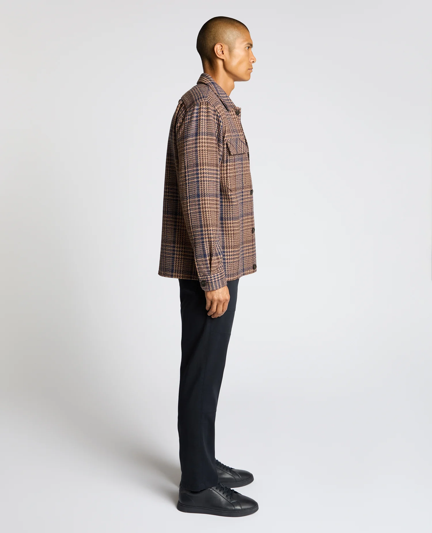 Regular Fit Houndstooth Shacket - Image 4