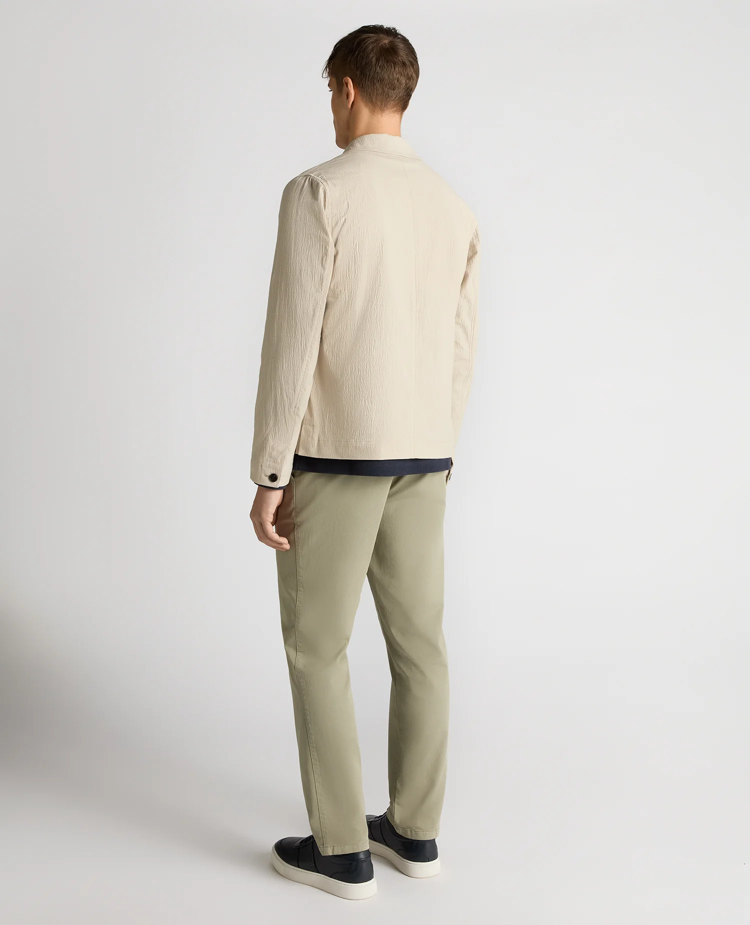 Regular Fit Seersucker Chore Jacket - Image 3