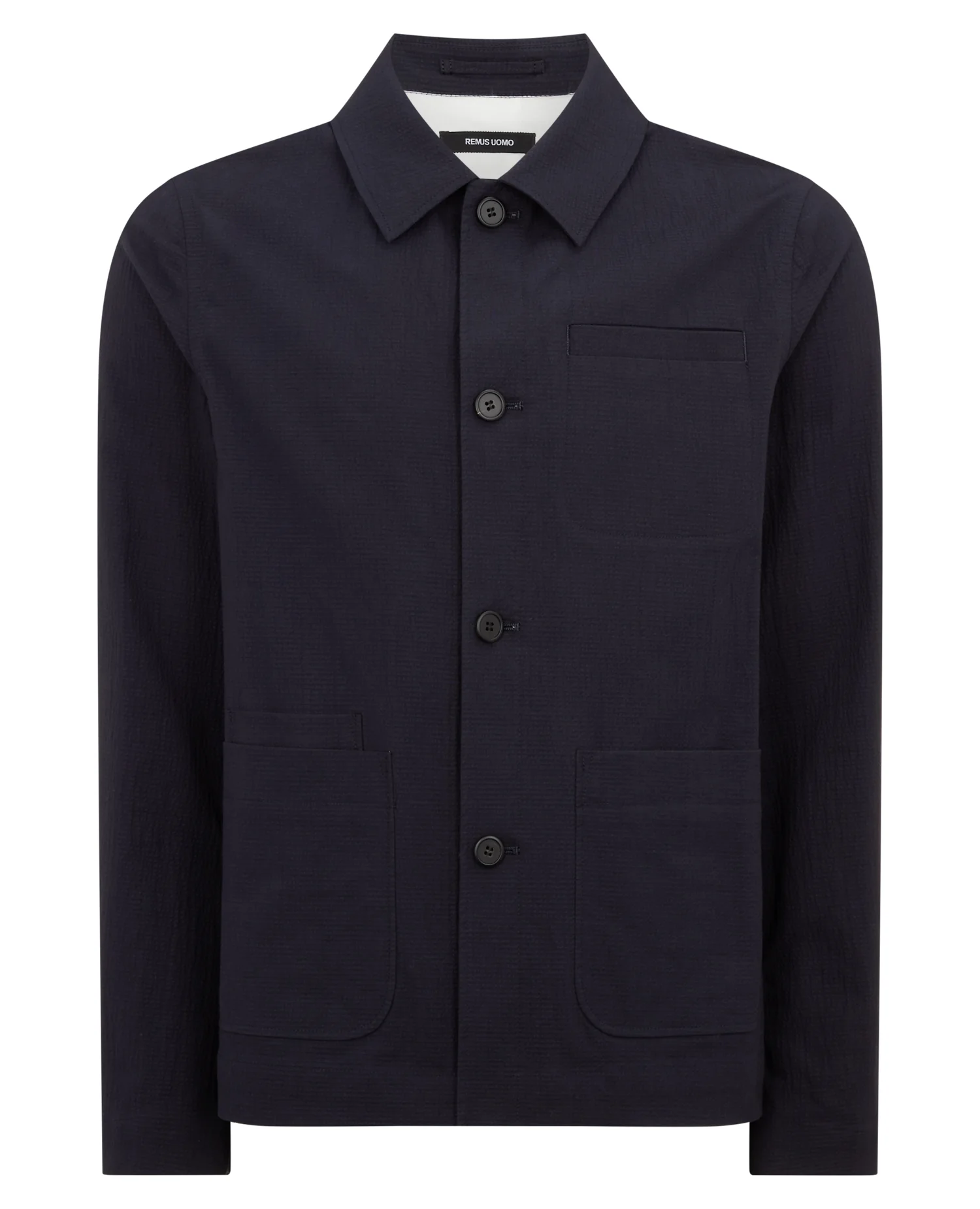 Regular Fit Seersucker Chore Jacket - Image 6