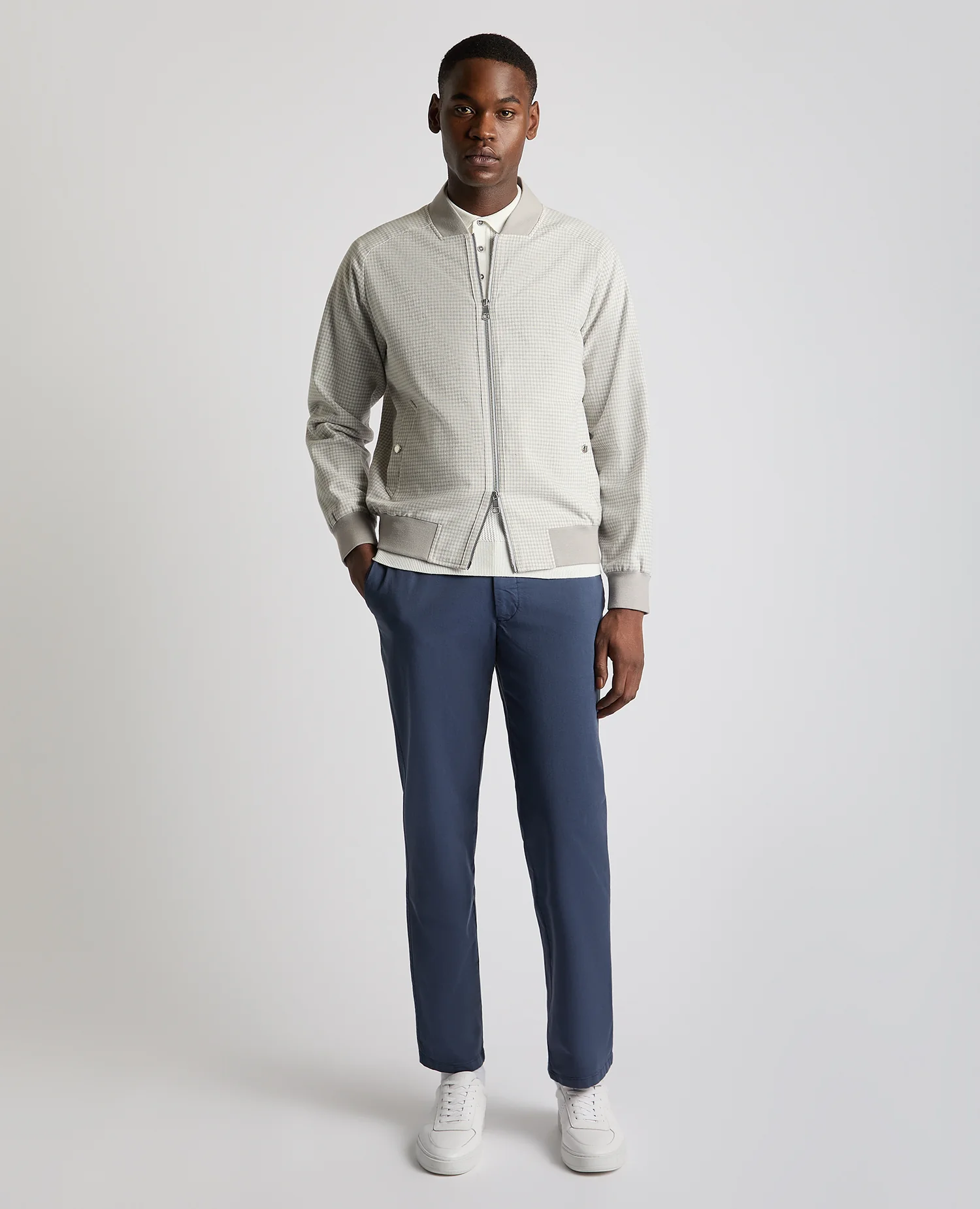 Regular Fit Club Check Bomber Jacket - Image 2