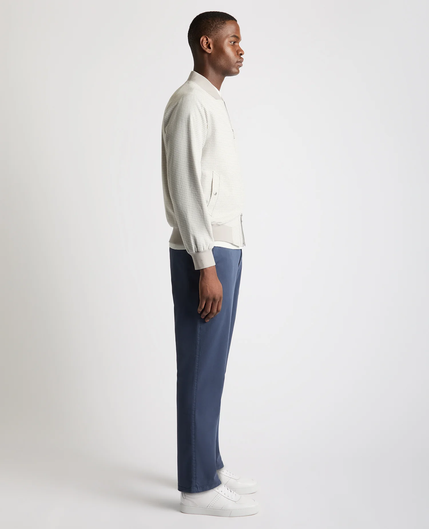 Regular Fit Club Check Bomber Jacket - Image 4