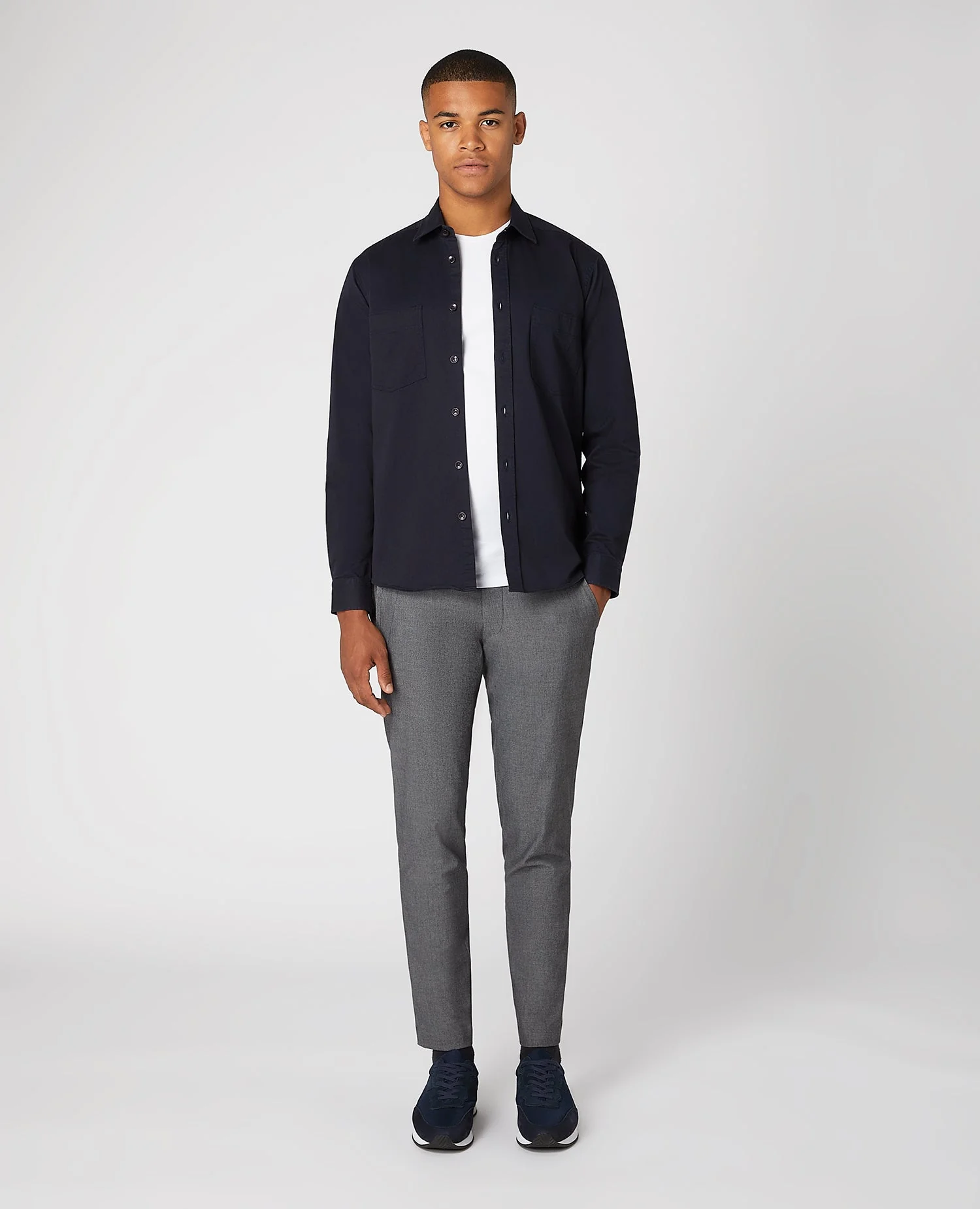 Regular Fit Cotton-Stretch Overshirt - Image 2