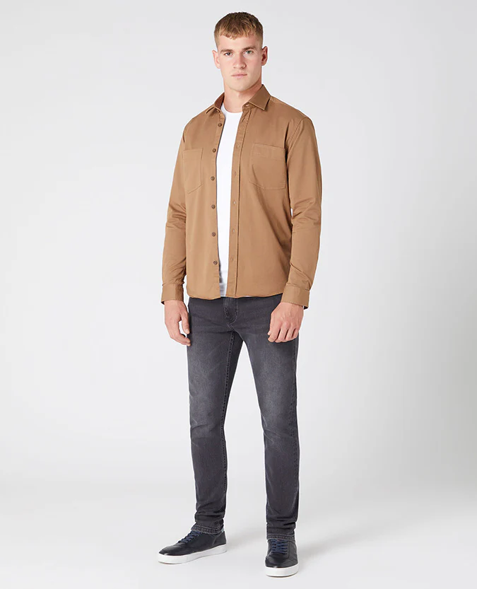 Regular Fit Cotton-Stretch Overshirt - Image 2