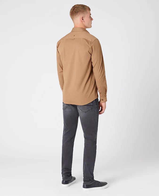 Regular Fit Cotton-Stretch Overshirt - Image 3