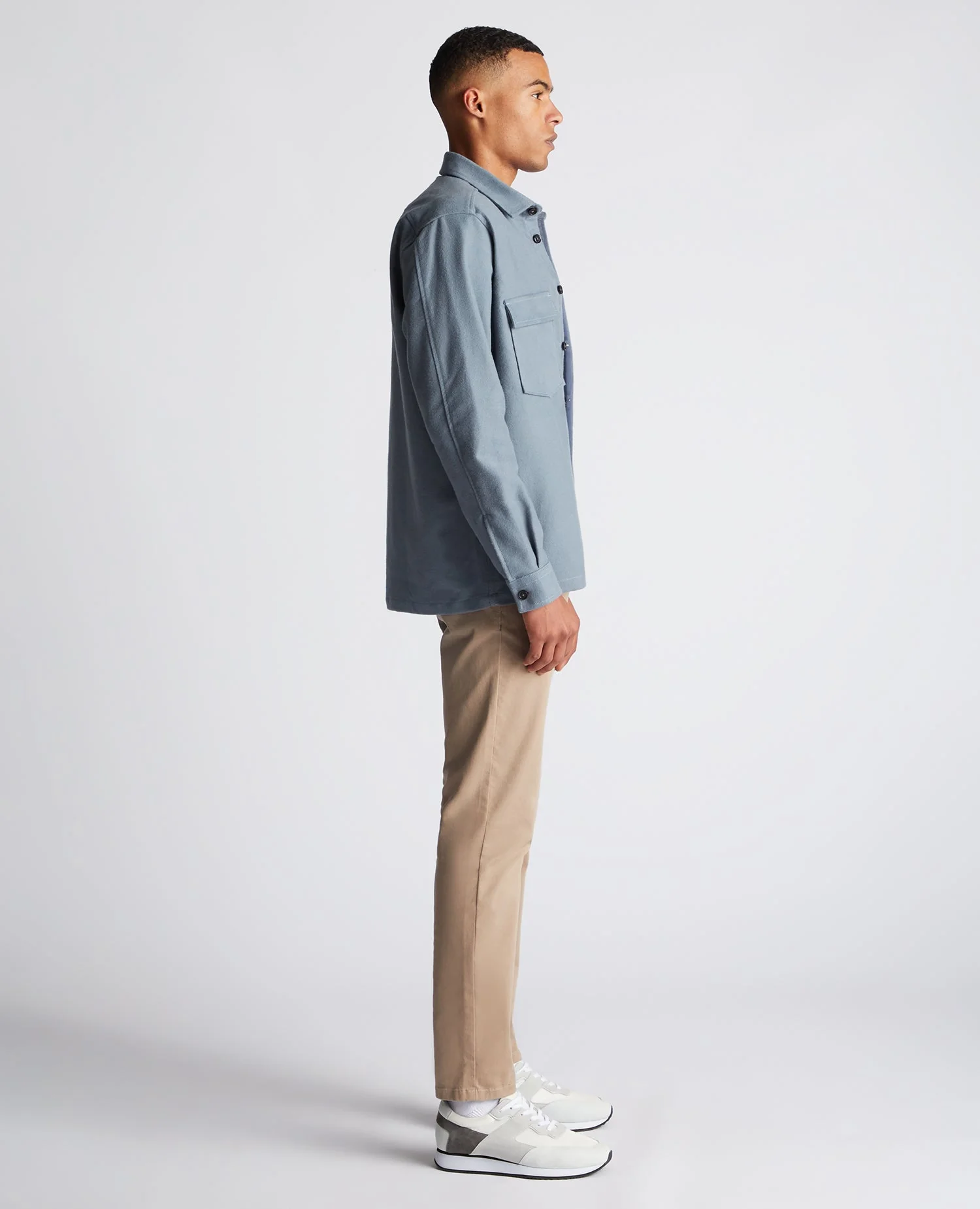 Regular Fit Heavyweight Cotton Overshirt - Image 4