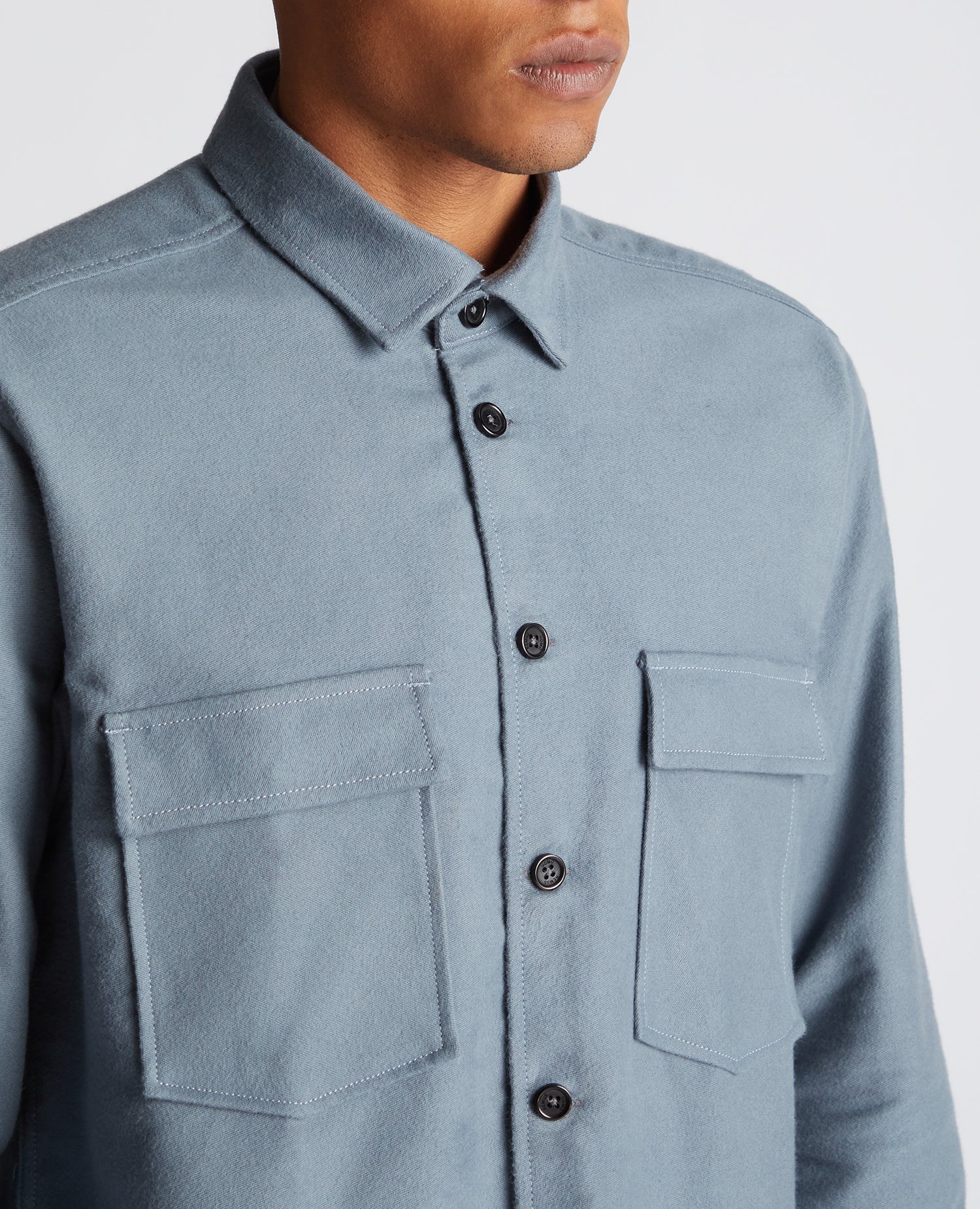 Regular Fit Heavyweight Cotton Overshirt - Image 5