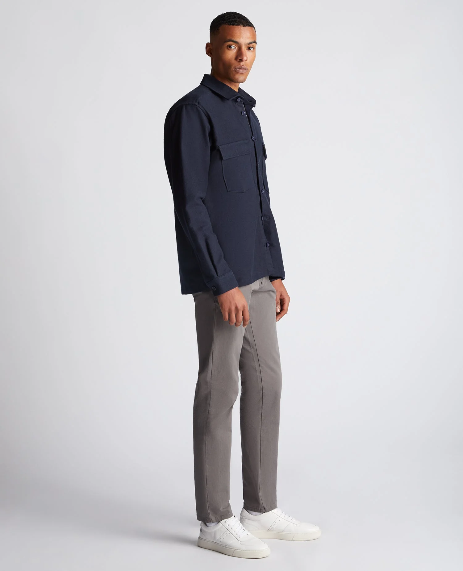 Regular Fit Heavyweight Cotton Overshirt - Image 4