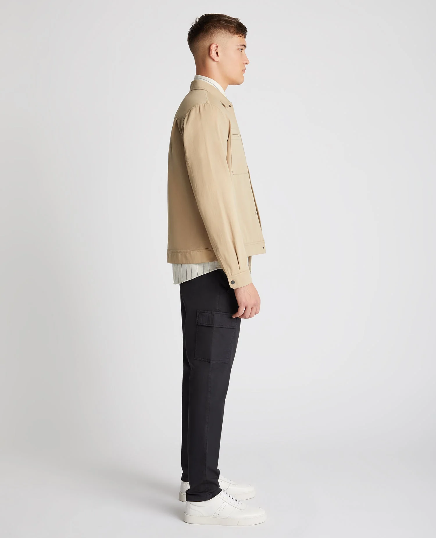 Regular Fit Cotton Twill Utility Jacket - Image 4