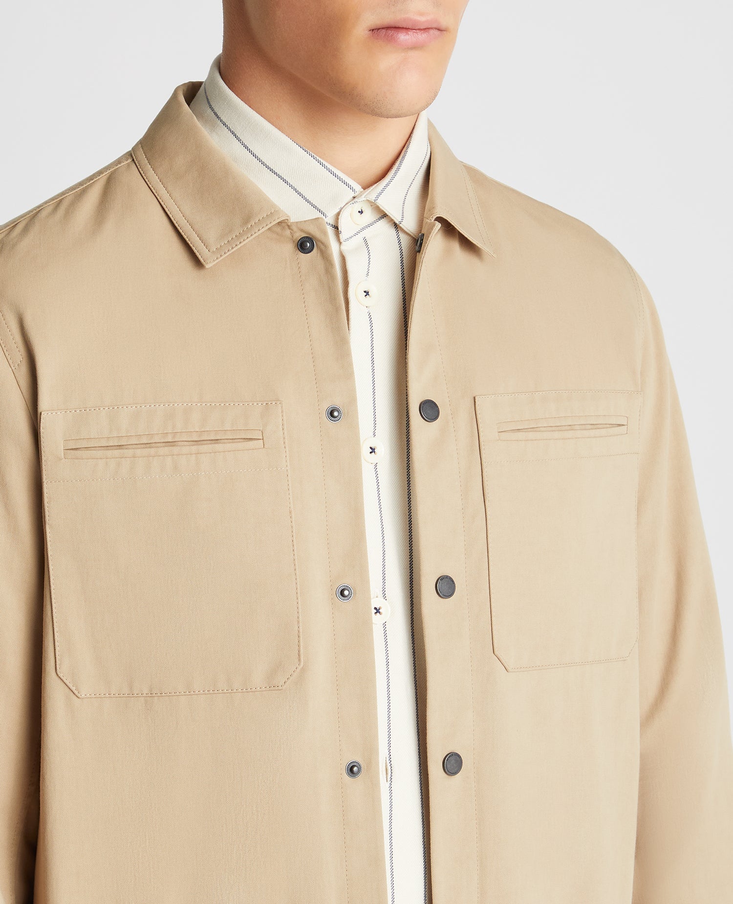 Regular Fit Cotton Twill Utility Jacket - Image 5