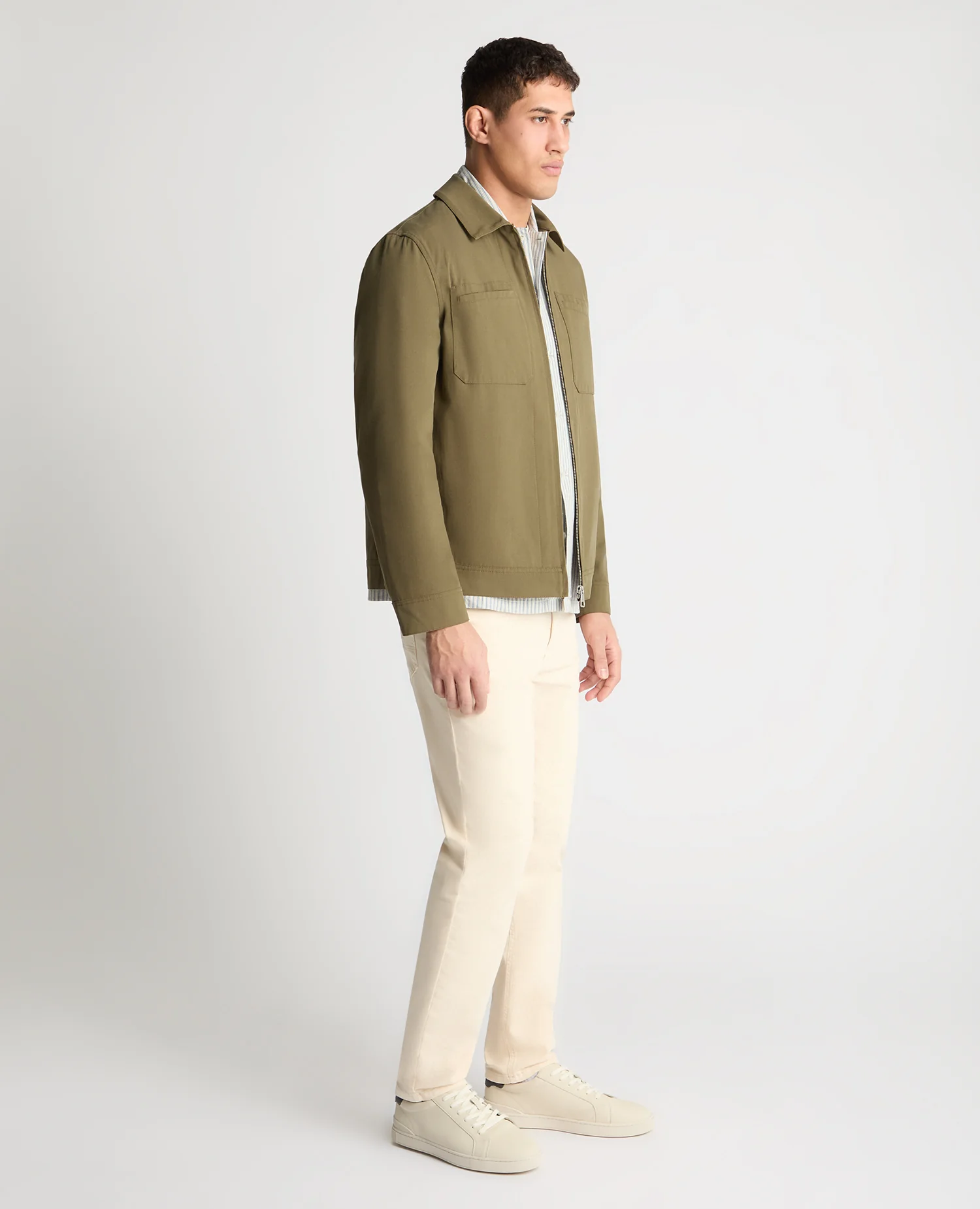 Regular Fit Cotton Utility Jacket - Image 4