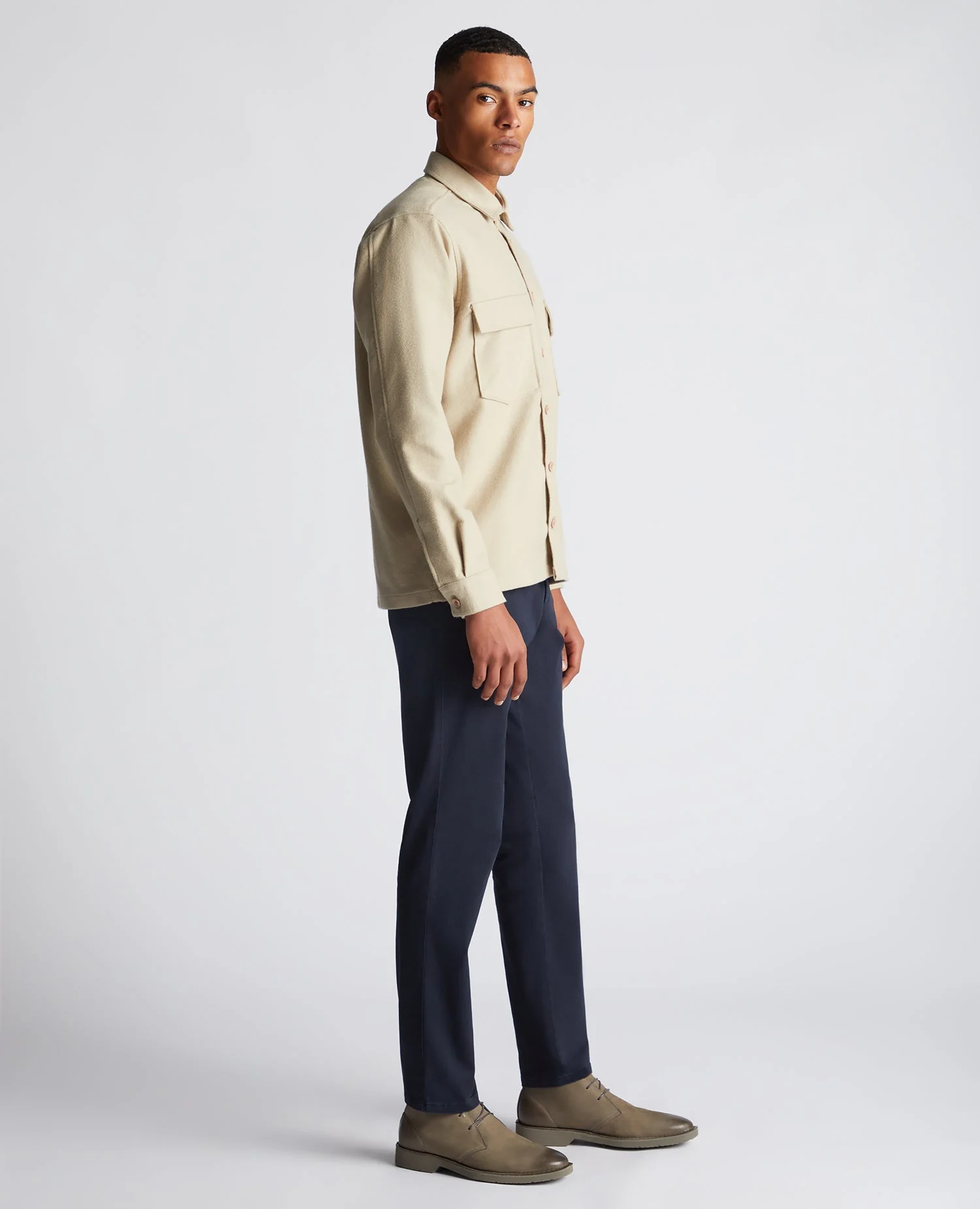 Regular Fit Heavyweight Cotton Overshirt - Image 4