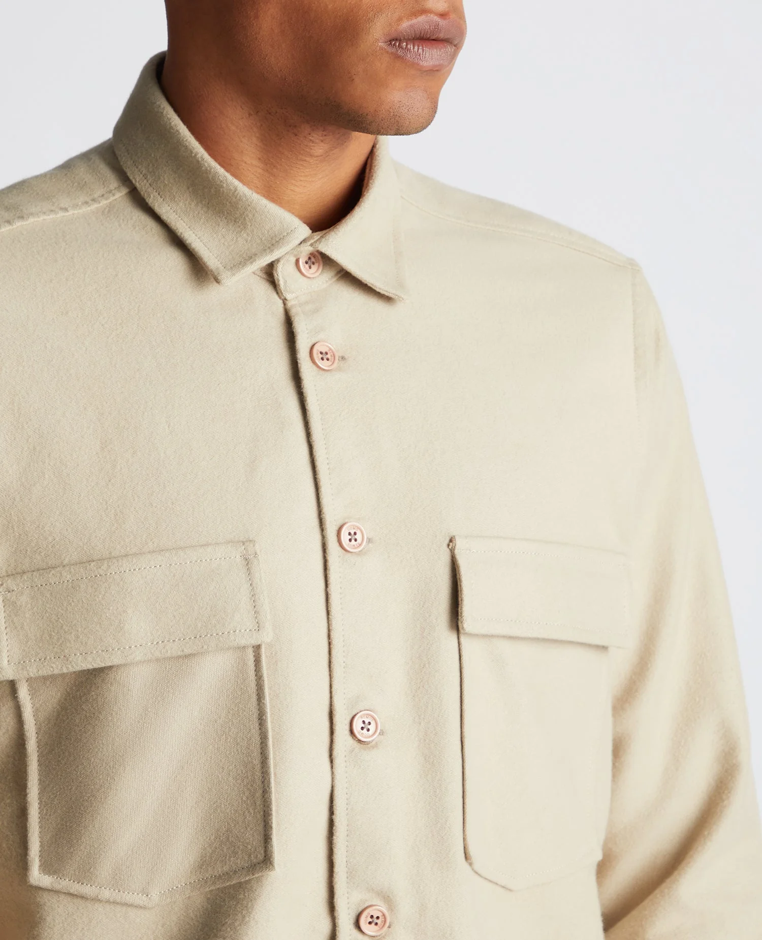 Regular Fit Heavyweight Cotton Overshirt - Image 5