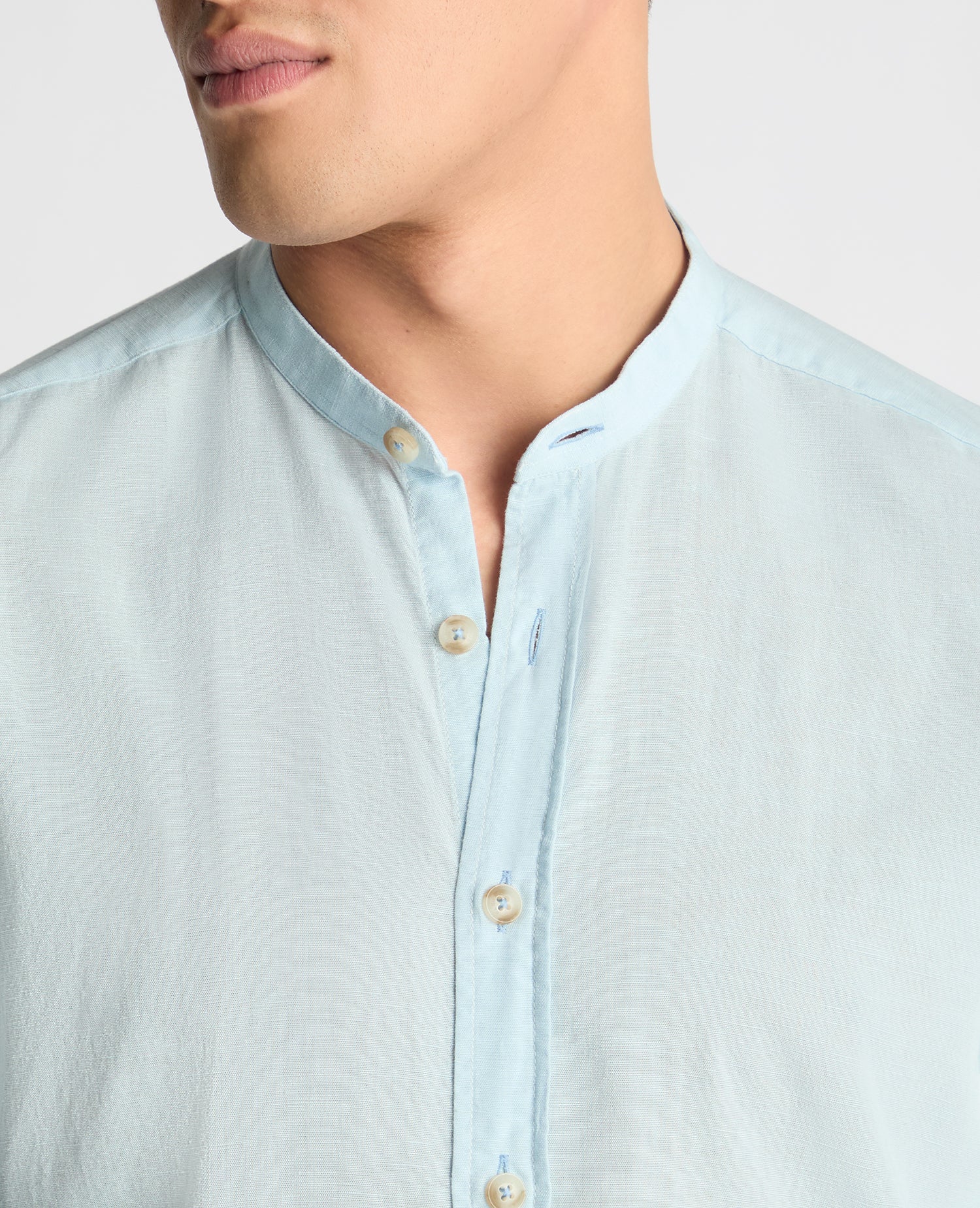 Regular Fit Linen-Blend Shirt - Image 5