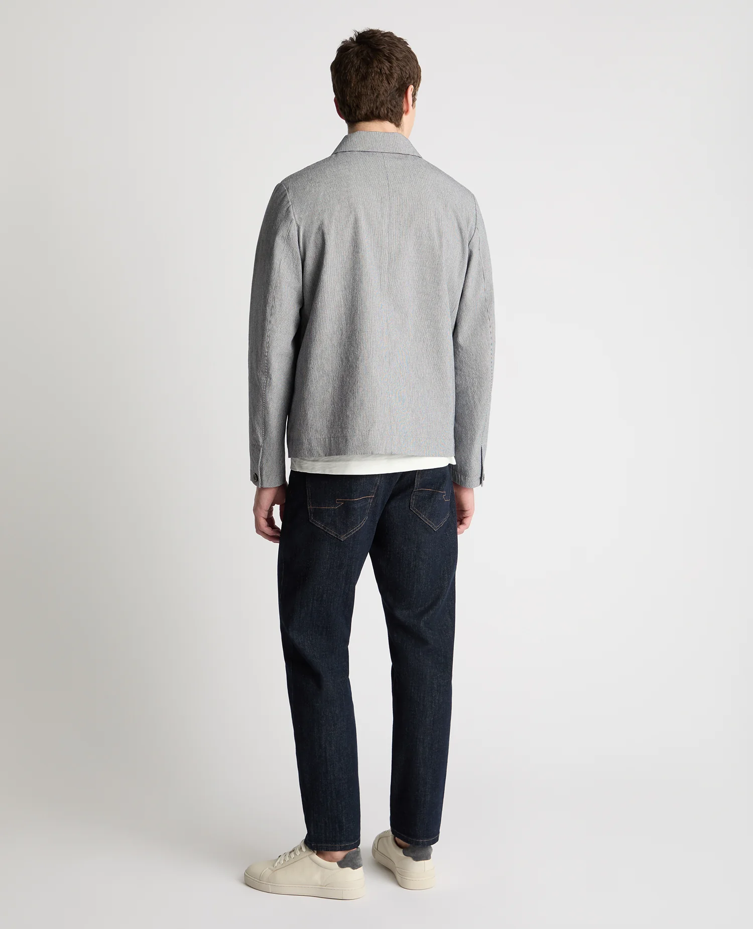 Regular Fit Micro-Houndstooth Chore Jacket - Image 4