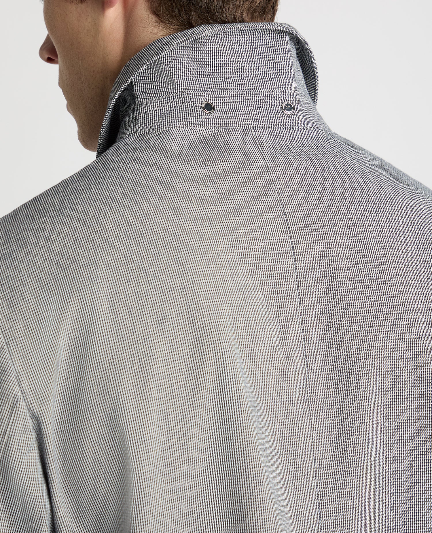 Regular Fit Micro-Houndstooth Chore Jacket - Image 7