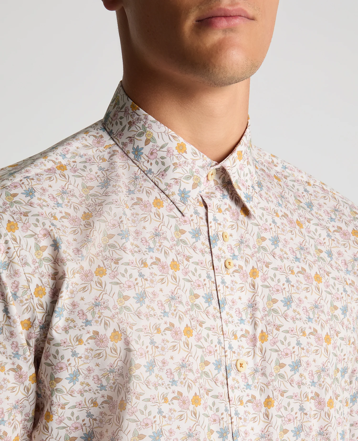Regular Fit Print Cotton-Stretch Shirt - Image 5