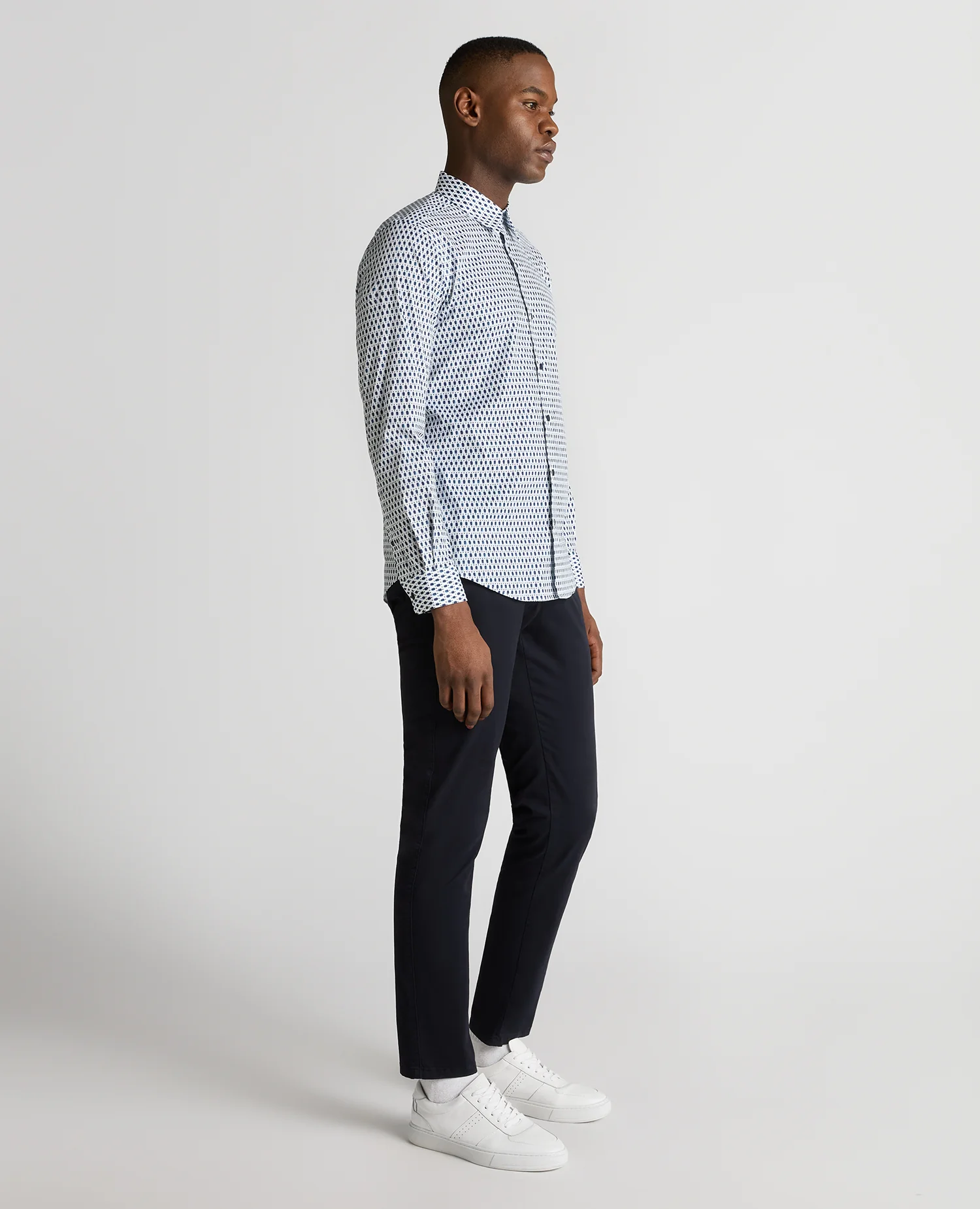 Regular Fit Print Cotton-Stretch Shirt - Image 4