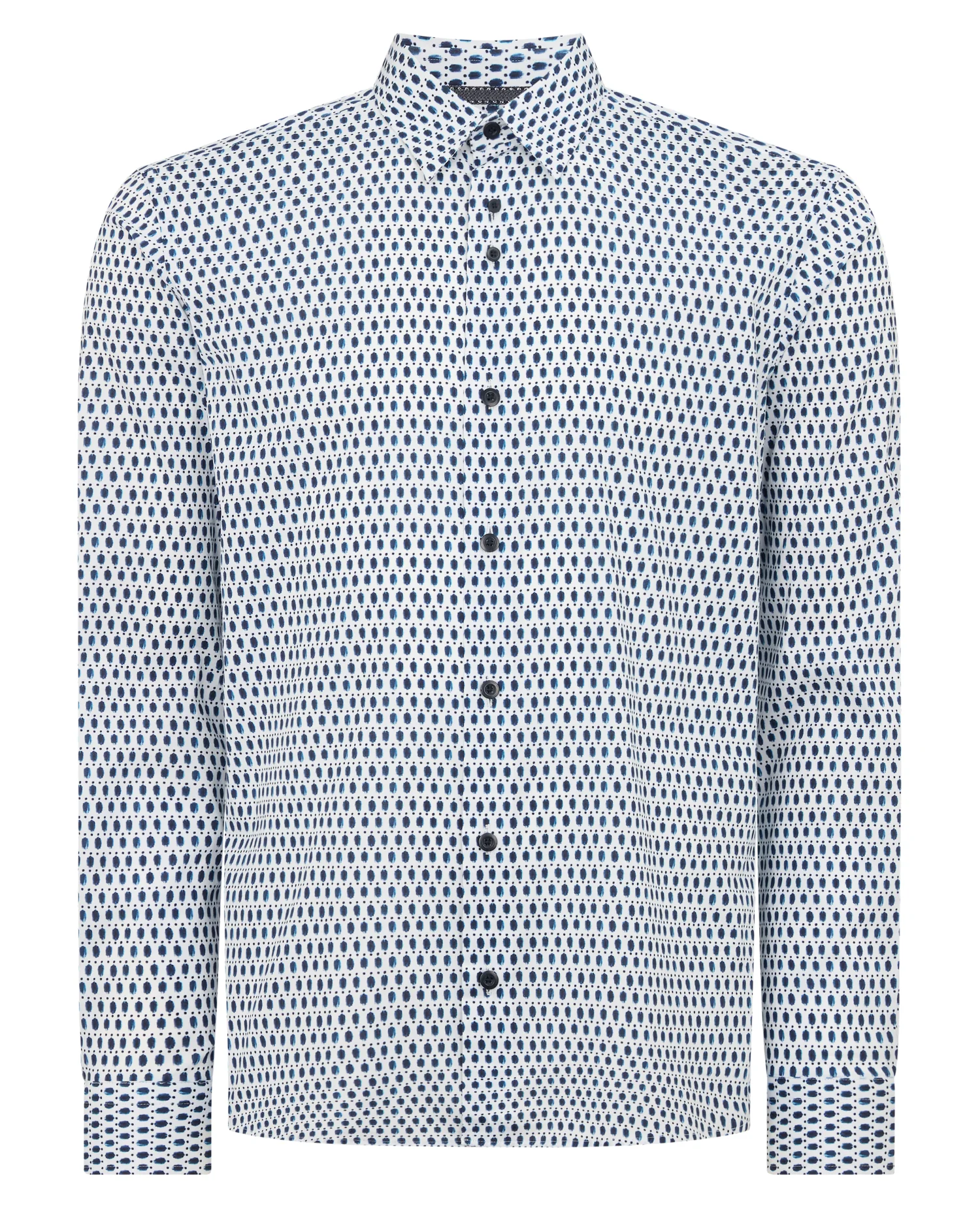 Regular Fit Print Cotton-Stretch Shirt - Image 6