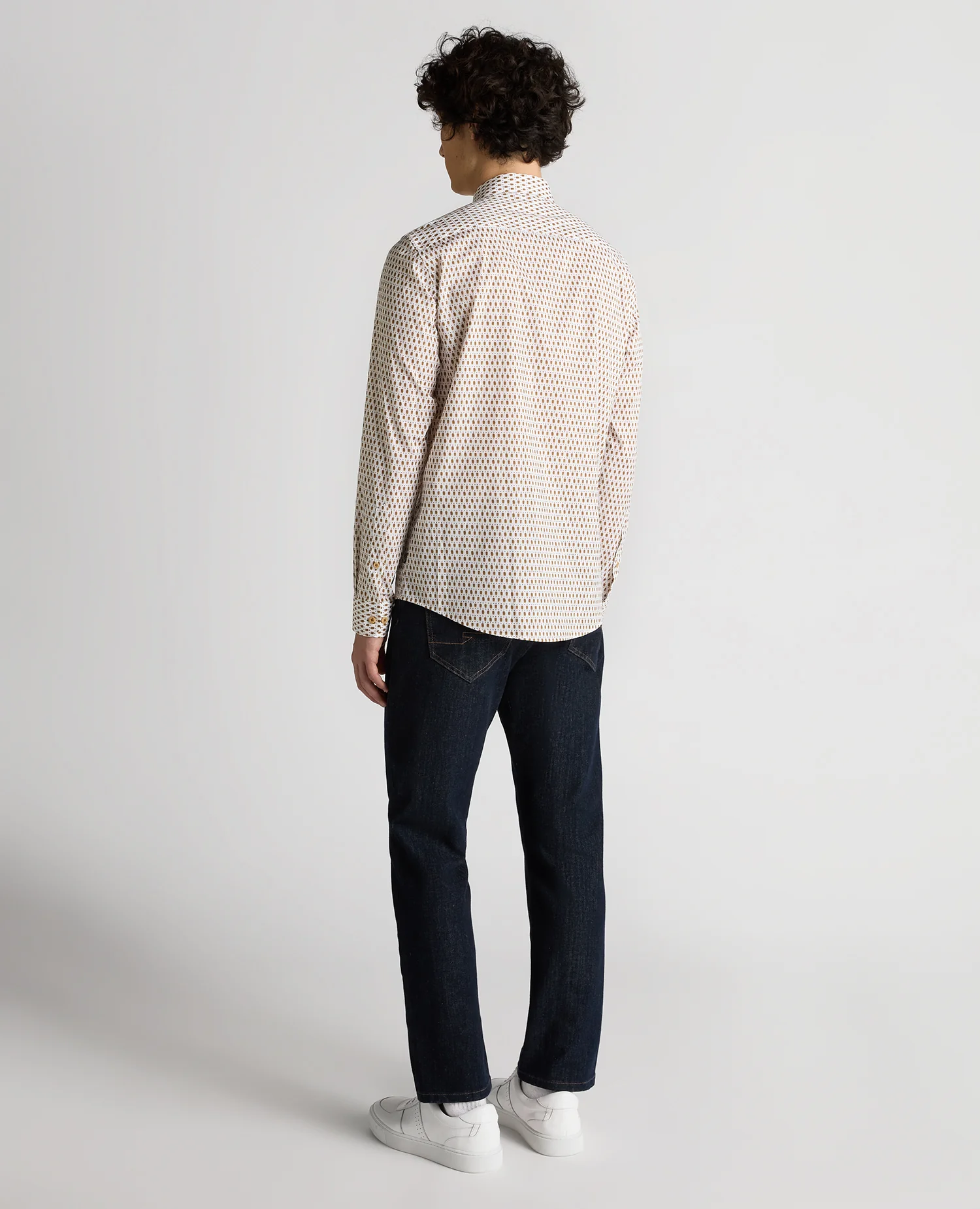 Regular Fit Print Cotton-Stretch Shirt - Image 3