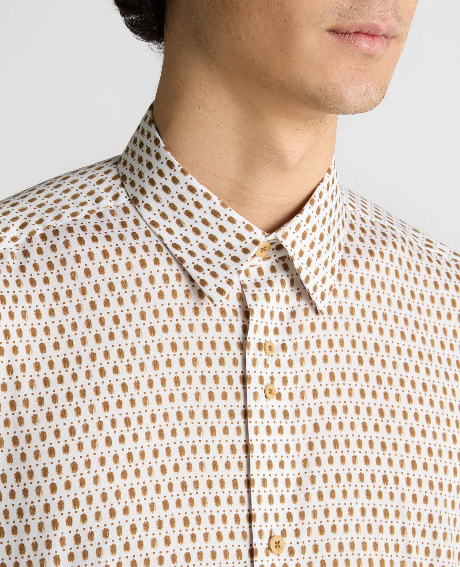 Regular Fit Print Cotton-Stretch Shirt - Image 5