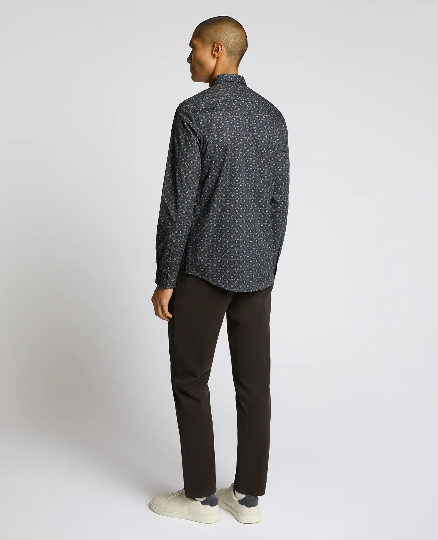 Regular Fit Print Cotton Stretch Shirt - Image 3