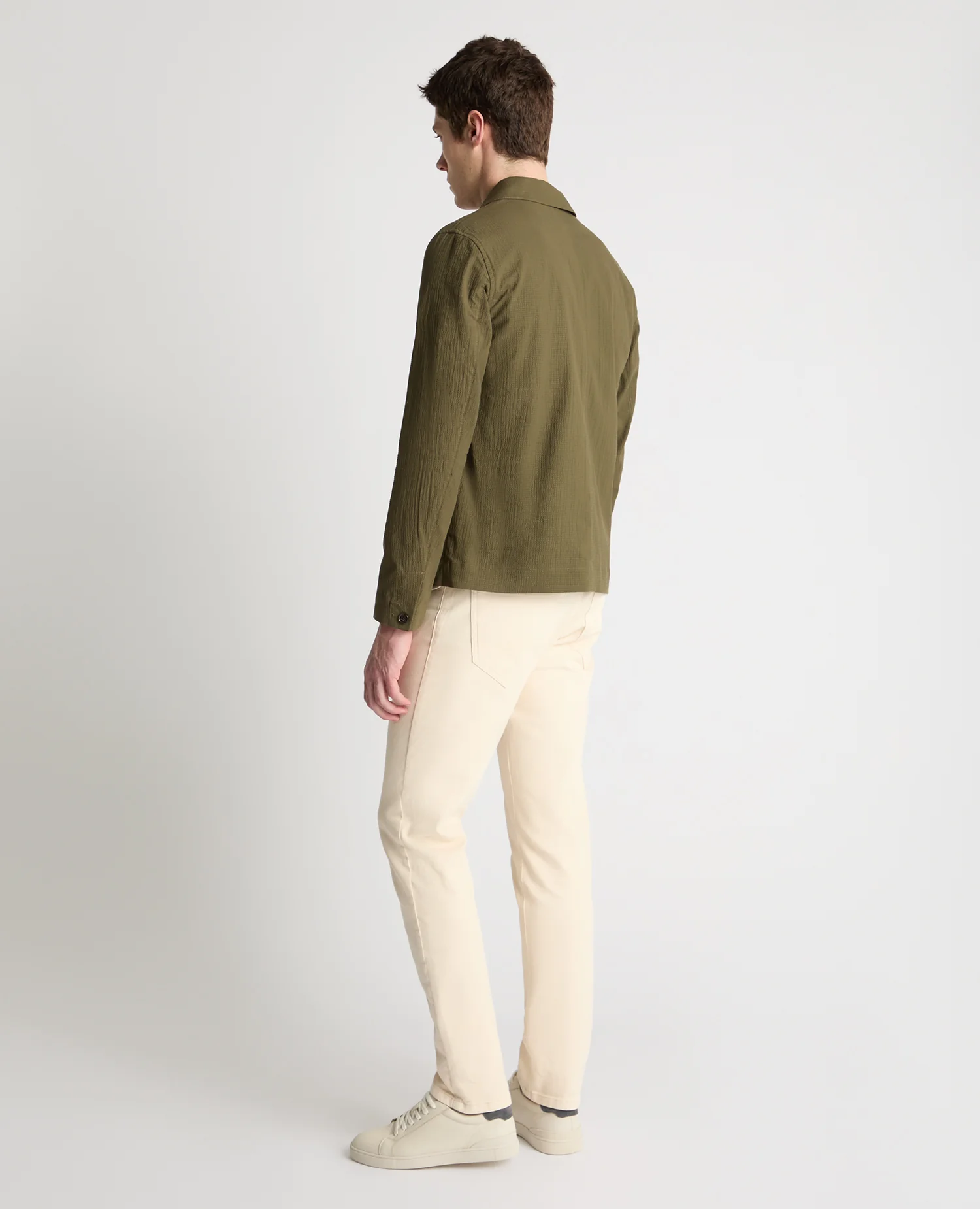Regular Fit Seersucker Chore Jacket - Image 4