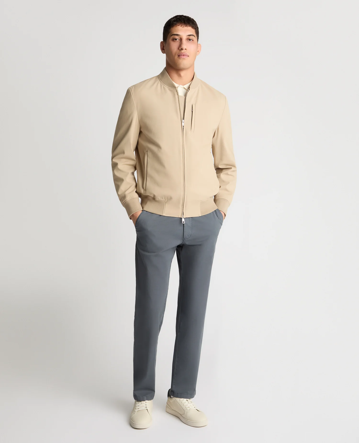 Regular Fit Showerproof Bomber Jacket - Image 3