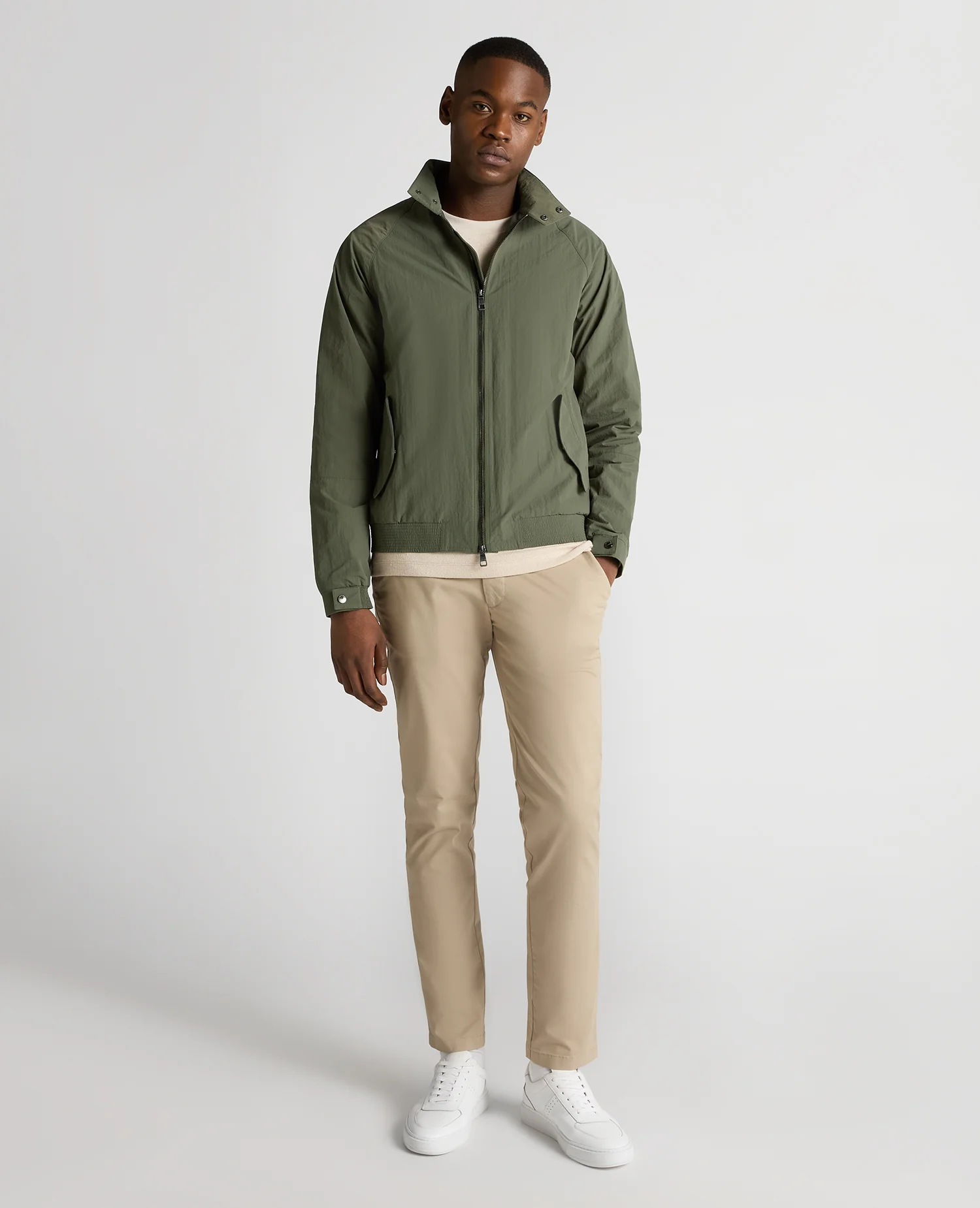 Regular Fit Showerproof Harrington Jacket - Image 2
