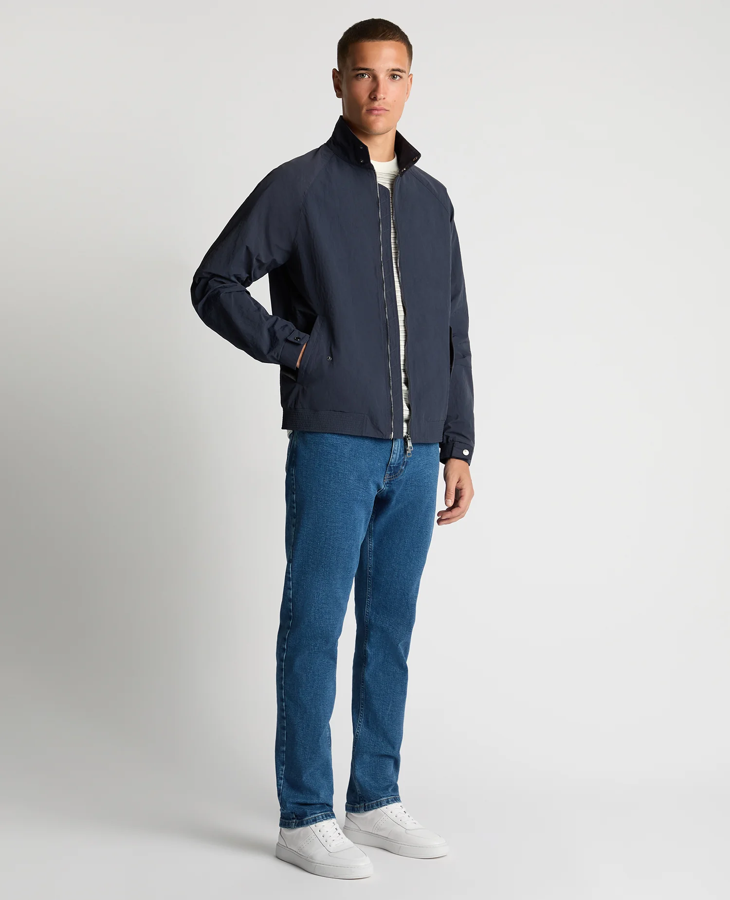 Regular Fit Showerproof Harrington Jacket - Image 2
