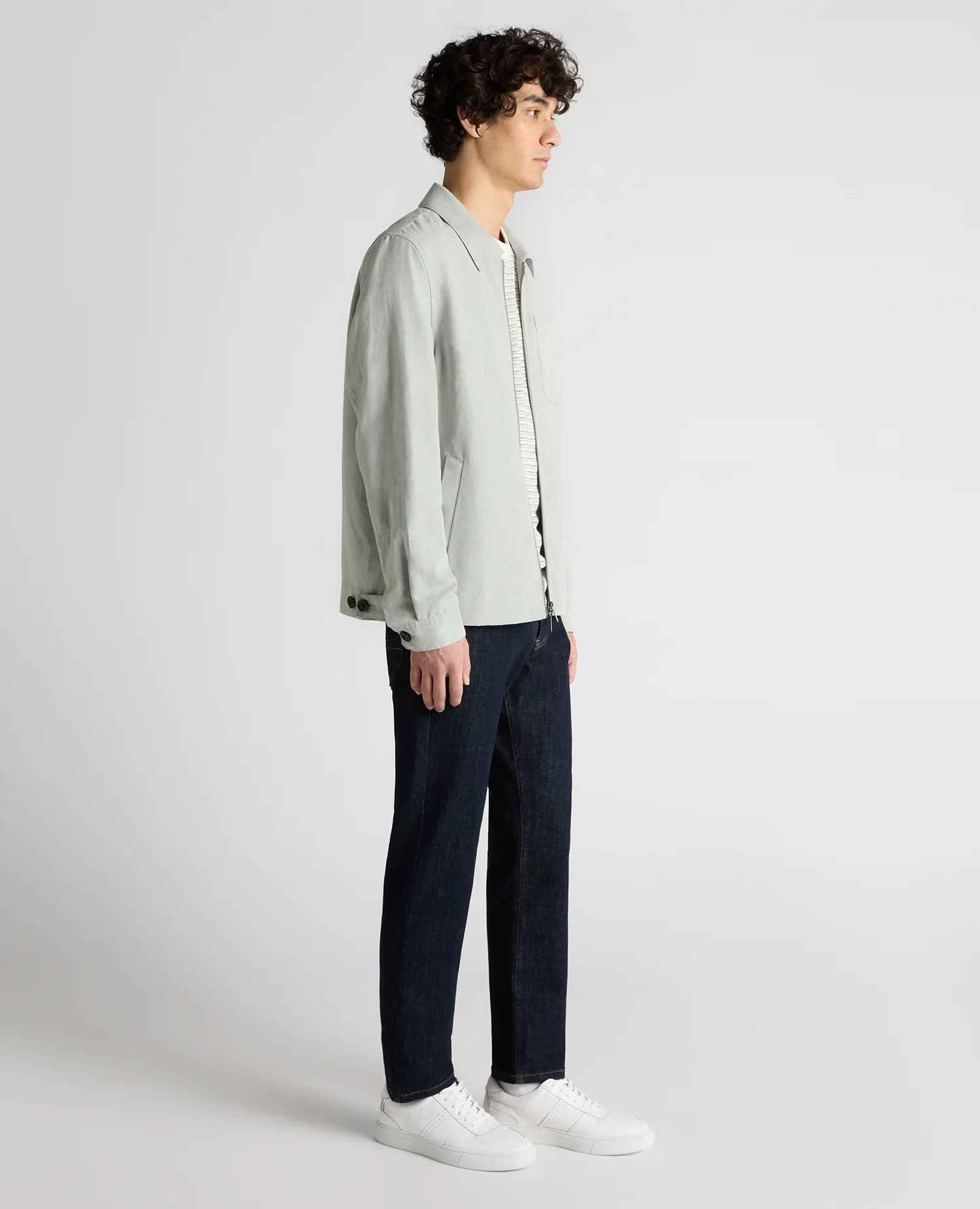 Regular Fit Two-Way Zip Shirt Jacket - Image 4