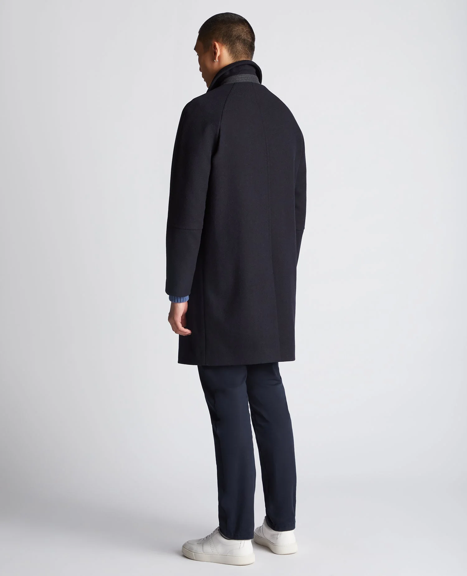 Relaxed Fit Wool-Blend Tailored Coat - Image 3