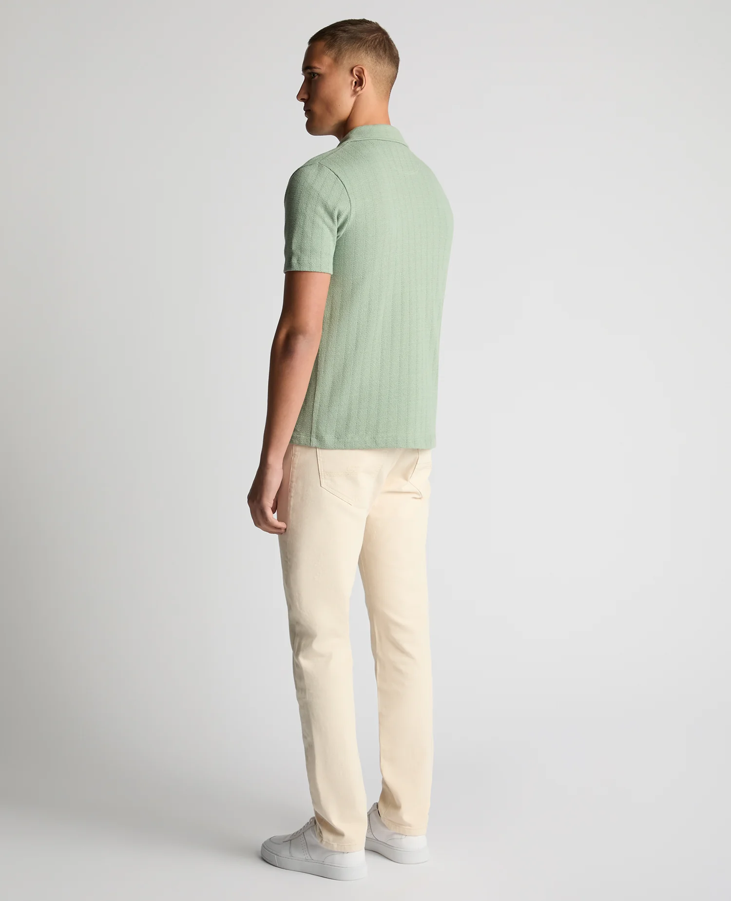 Relaxed Fit Cotton-Linen Cuban Collar Shirt - Image 3