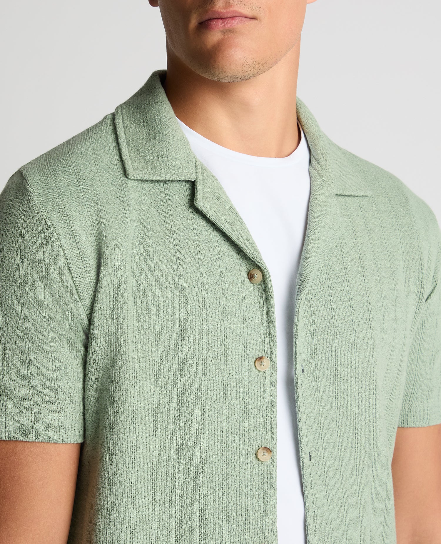 Relaxed Fit Cotton-Linen Cuban Collar Shirt - Image 5