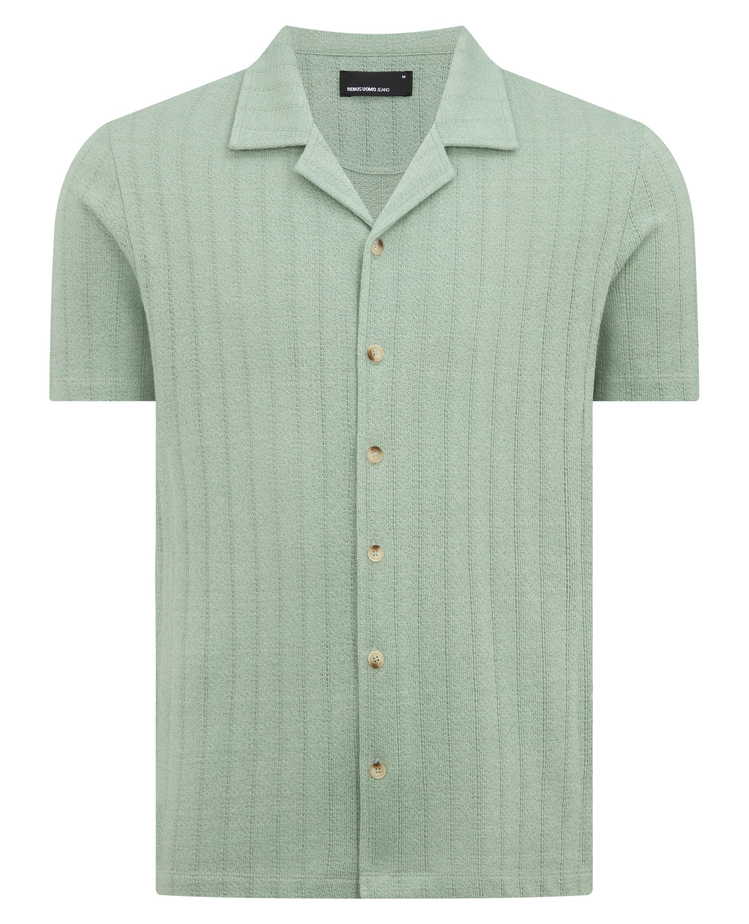 Relaxed Fit Cotton-Linen Cuban Collar Shirt - Image 6