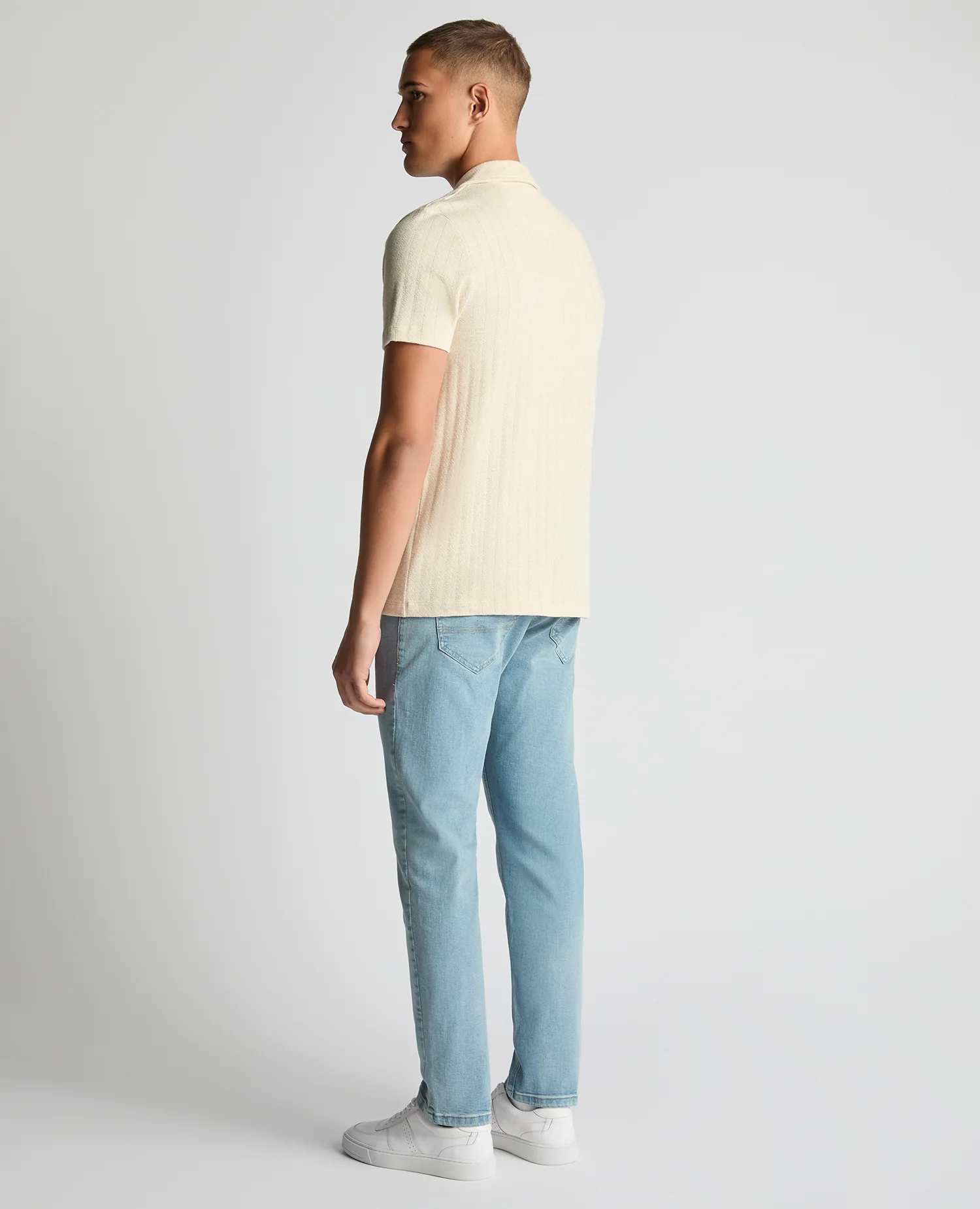 Relaxed Fit Cotton-Linen Cuban Collar Shirt - Image 3