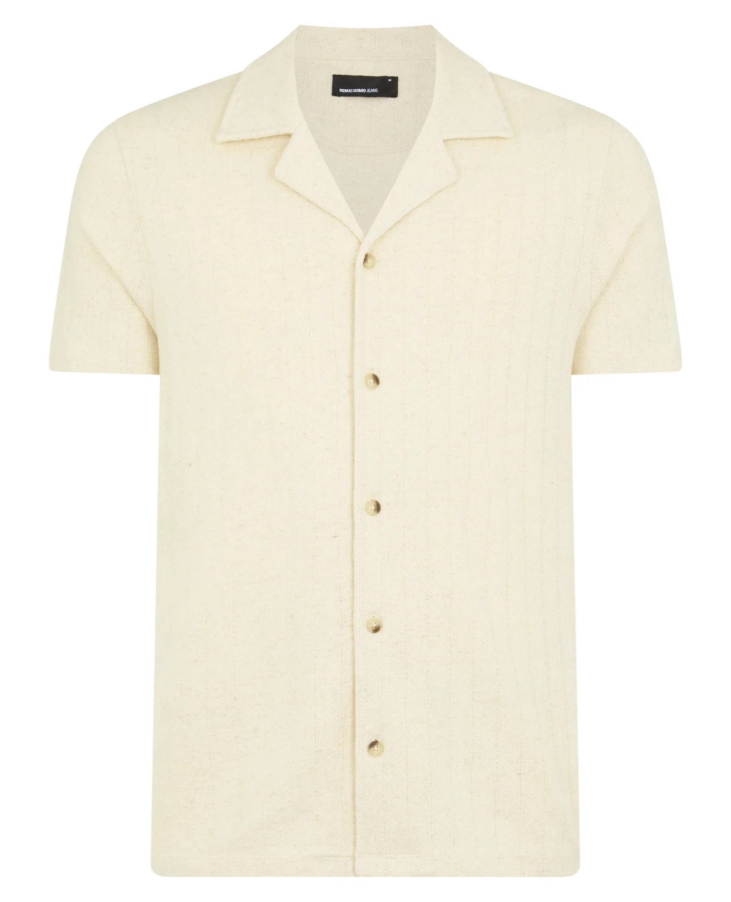 Relaxed Fit Cotton-Linen Cuban Collar Shirt - Image 6
