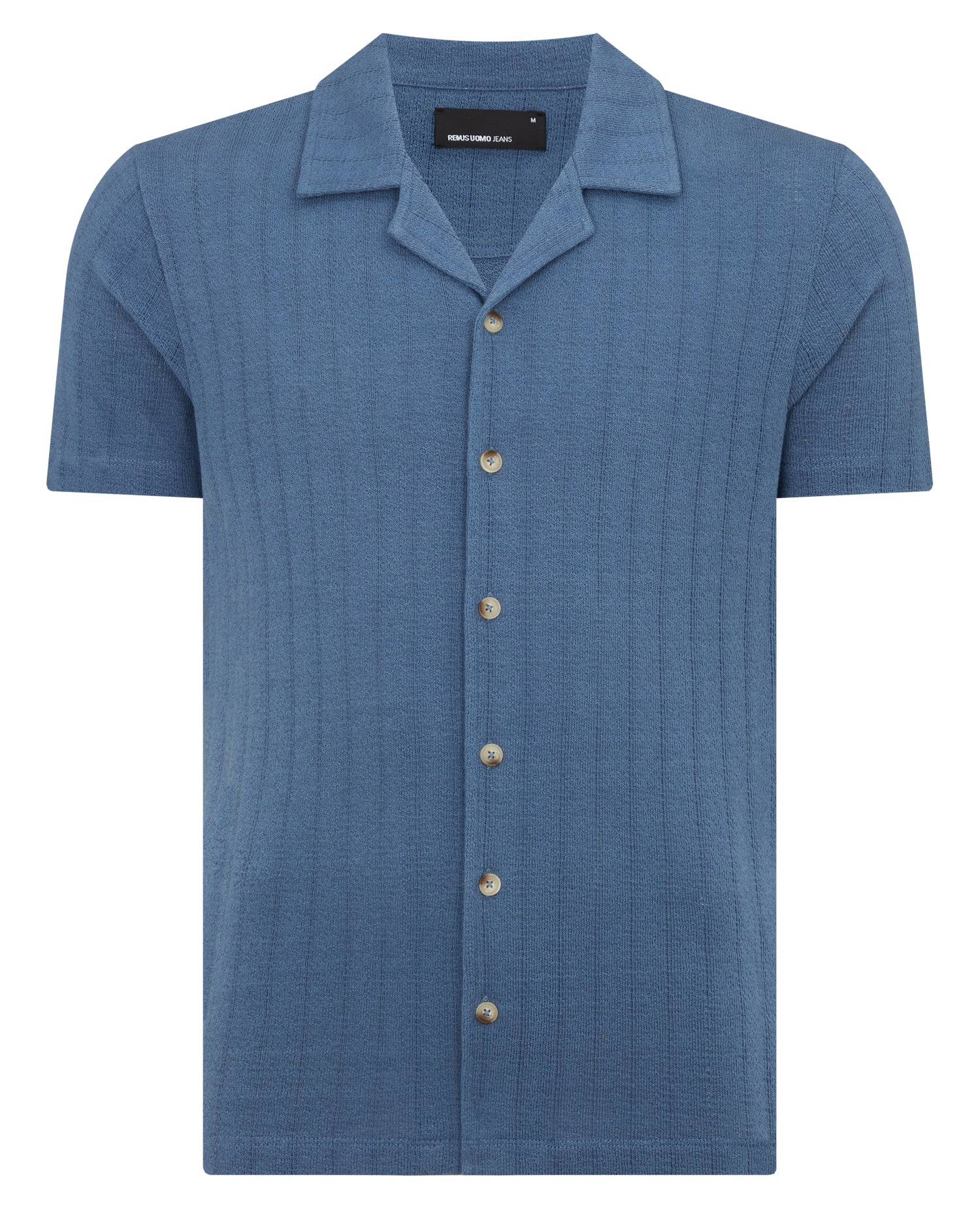 Relaxed Fit Cotton-Linen Cuban Collar Shirt - Image 6