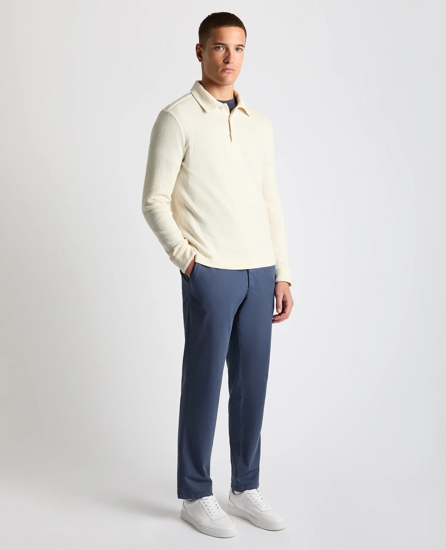Relaxed Fit Cotton-Linen Polo - Image 2