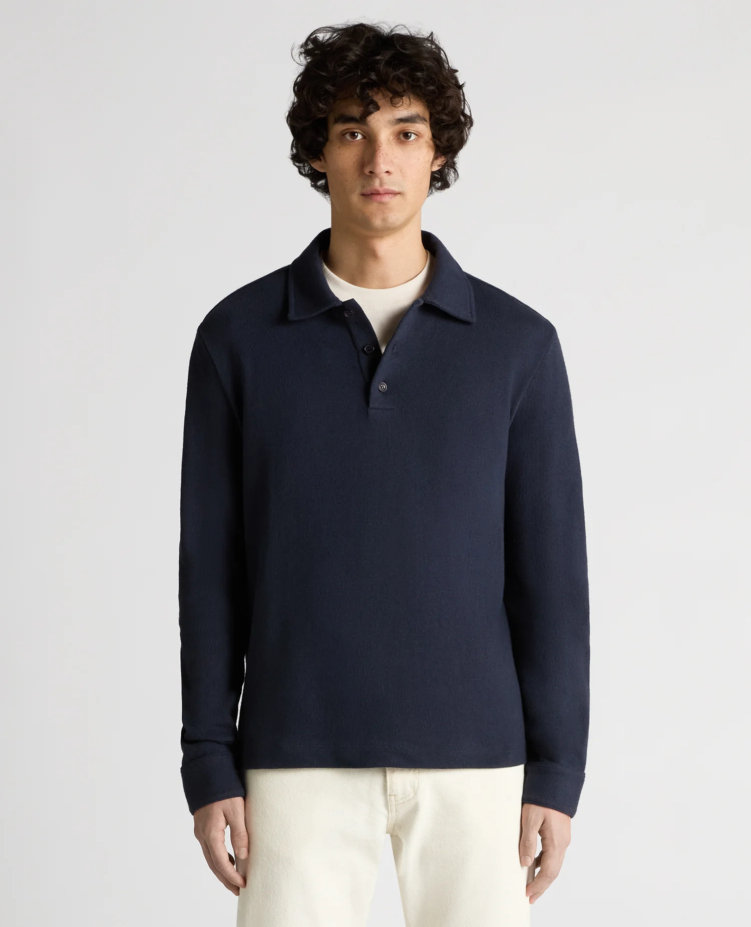Relaxed Fit Cotton-Linen Polo