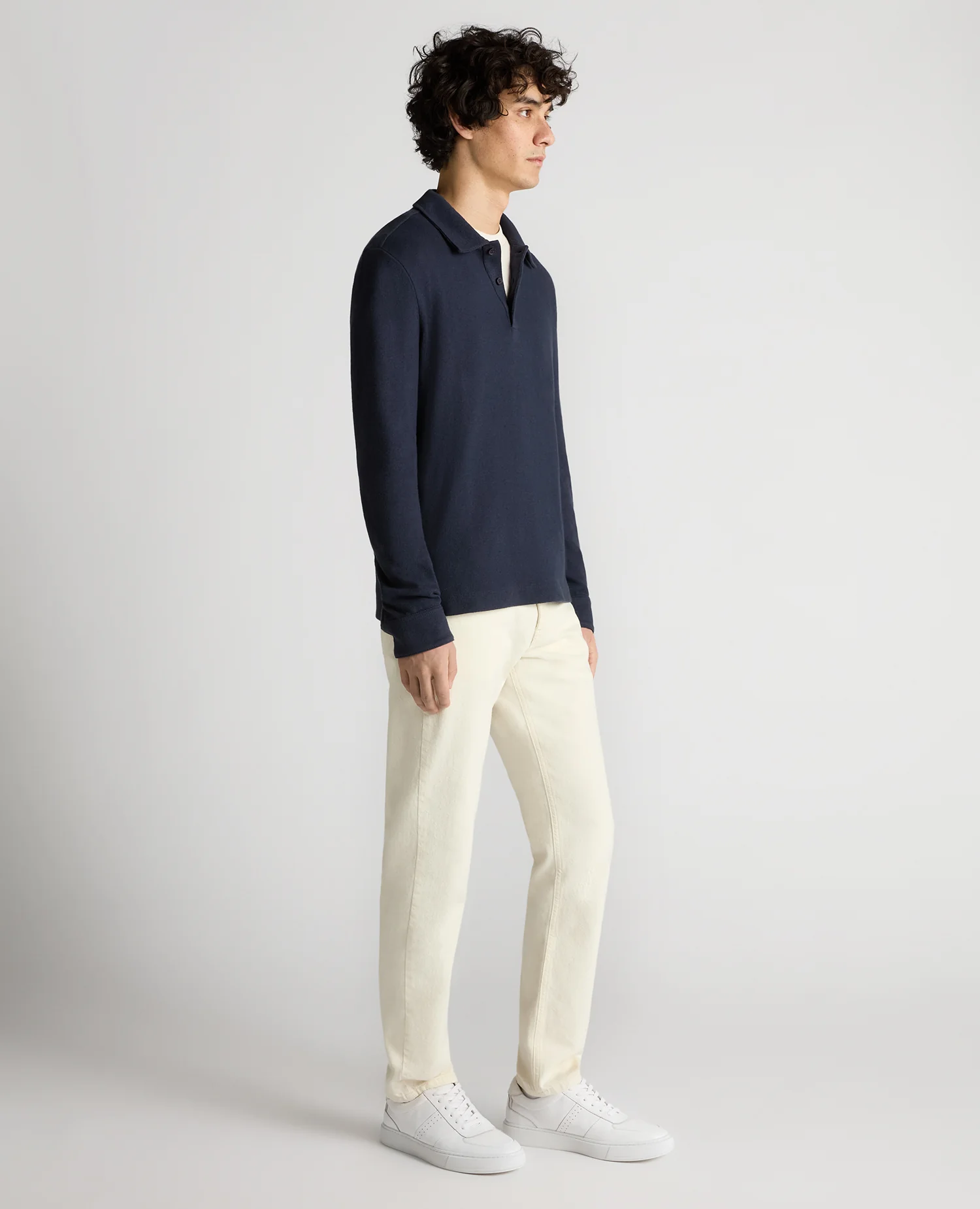 Relaxed Fit Cotton-Linen Polo - Image 3
