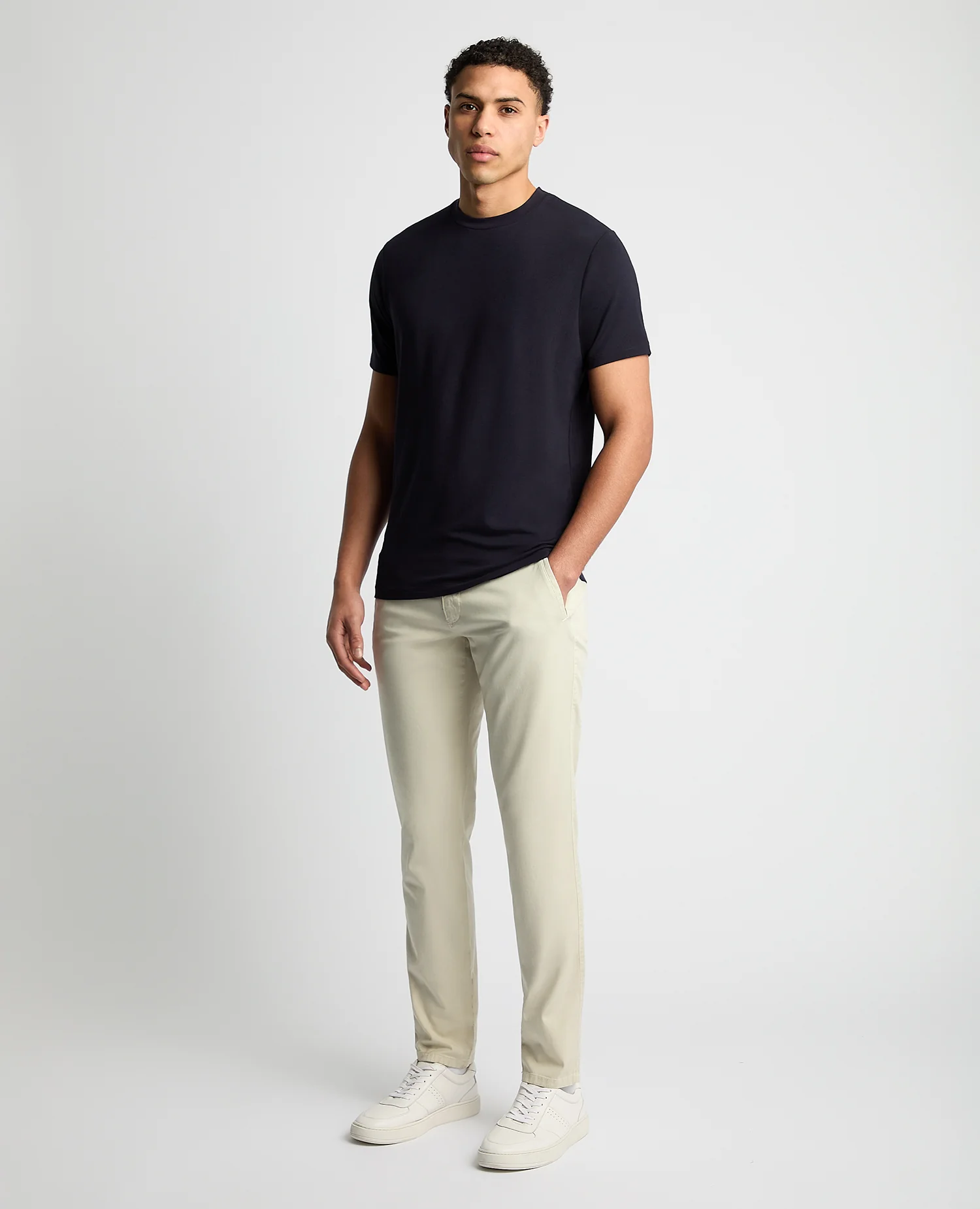 Relaxed Fit Crew Neck Tencel T-Shirt - Image 2