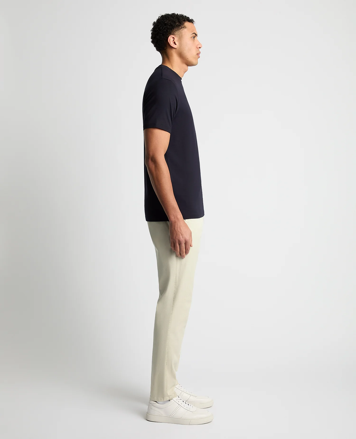 Relaxed Fit Crew Neck Tencel T-Shirt - Image 3